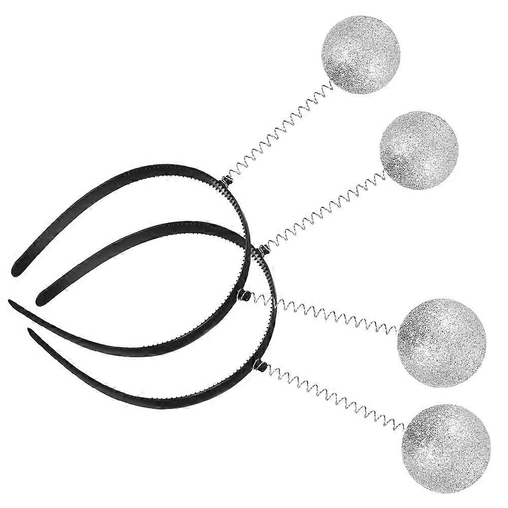 5PCS Martian Antenna Headband with Glitter Balls – Comfortable Costume Accessory for Space Themed Parties & Cosplay Events