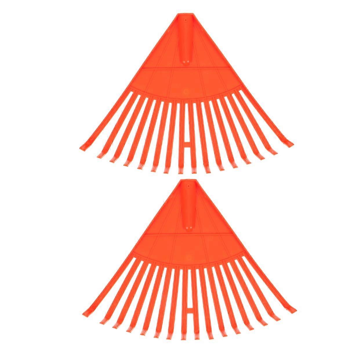 Plastic Leaf Rake Set of 2, Ergonomic Garden Tool for Durable Lawn Cleanup and Efficient Leaf Removal