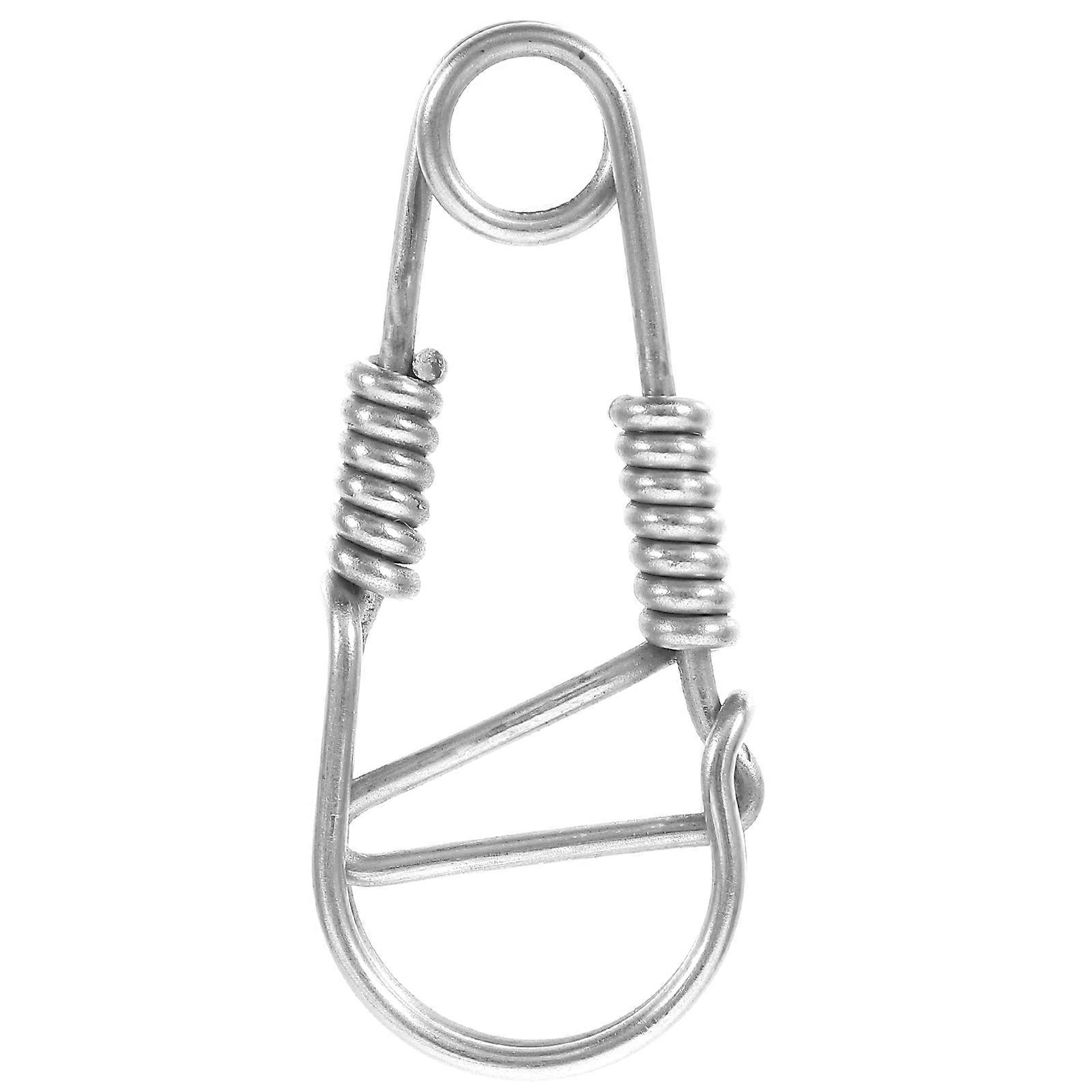Stainless Steel Keychain Hook for Organizing Keys with Integrated Structure Silver