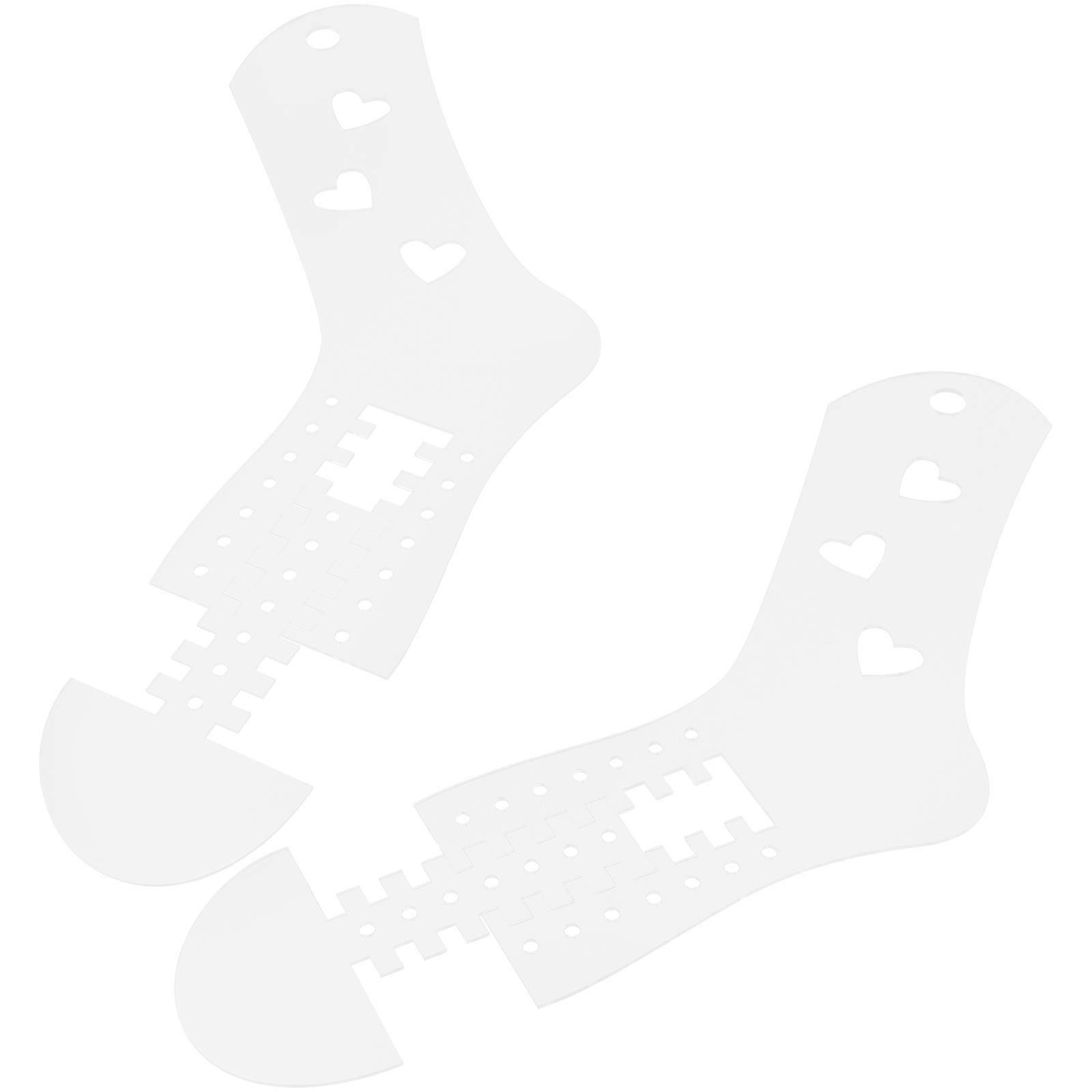 Crochet Blocking Tools 2Pcs Sock Shaping Acrylic Molds Ideal For Gift Recipients And DIY Users In Creative Sock Display Projects