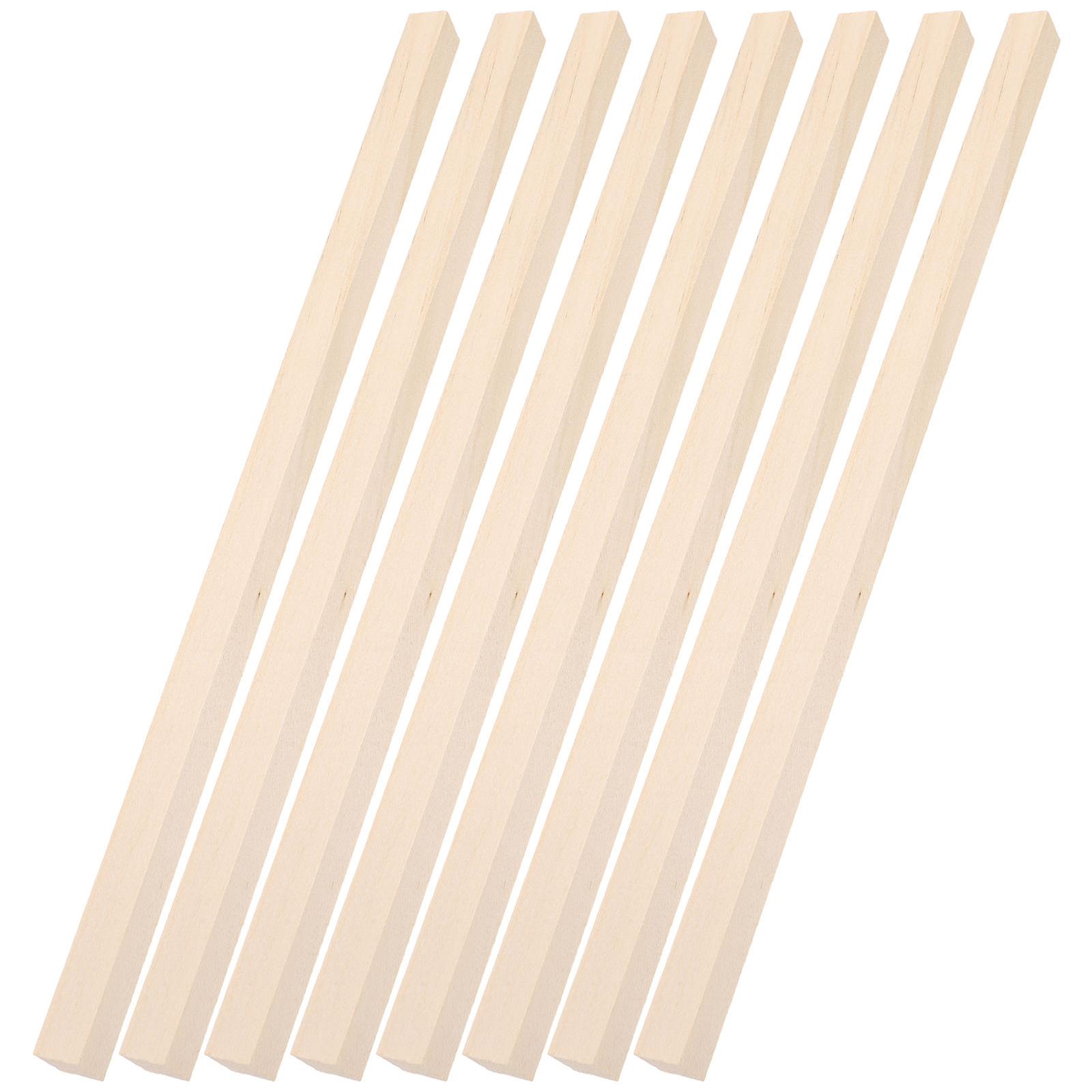 MLINS 60pcs Dowel Rods Sticks for Woodworking Unfinished Craft Sticks Square Wood Rods for Painting Coloring Diy 25x1cm