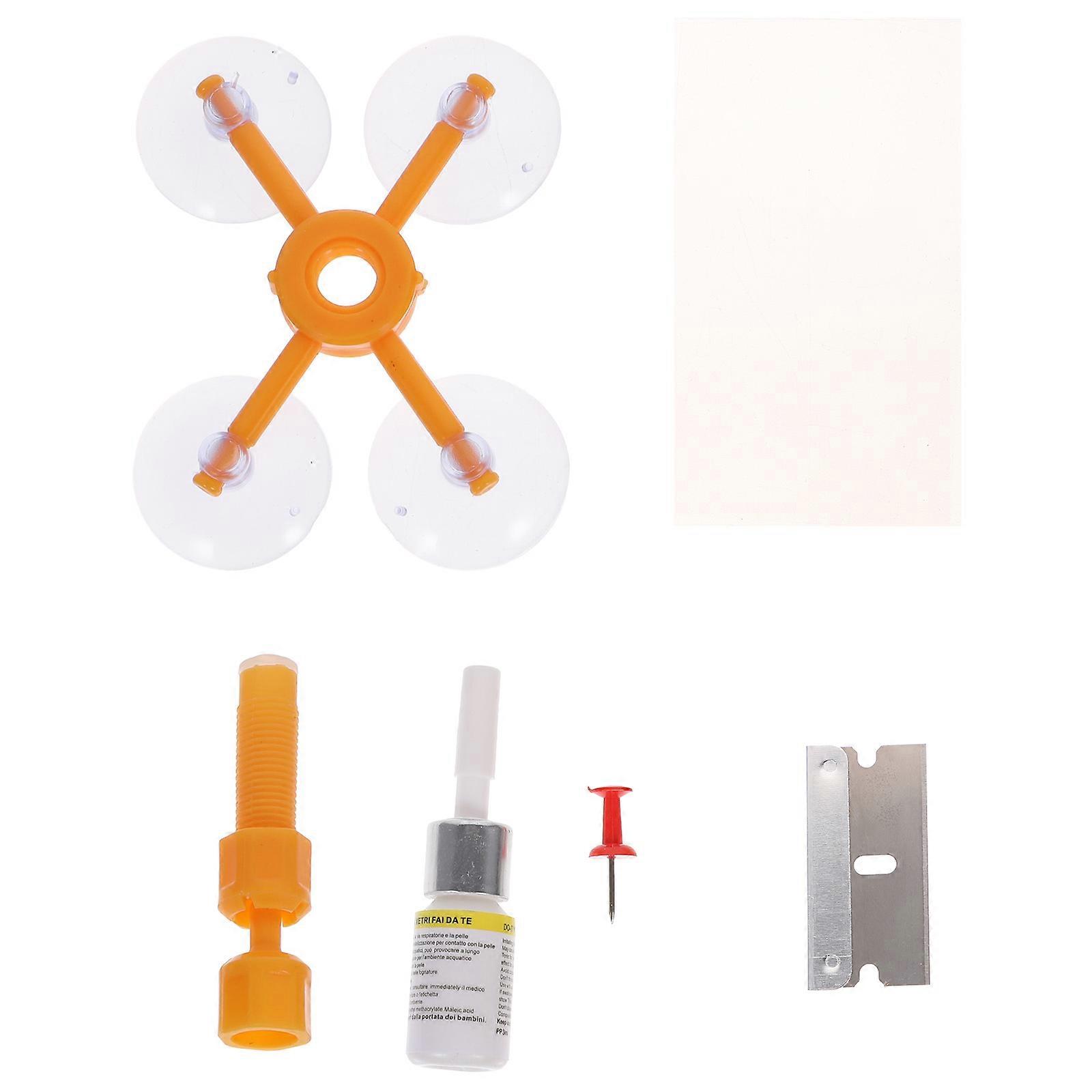 Auto Repair Tools Car Windshield Repair Kit Professional Glass Restoration 8.5x8.5cm Suitable For Car Maintenance 1 Set