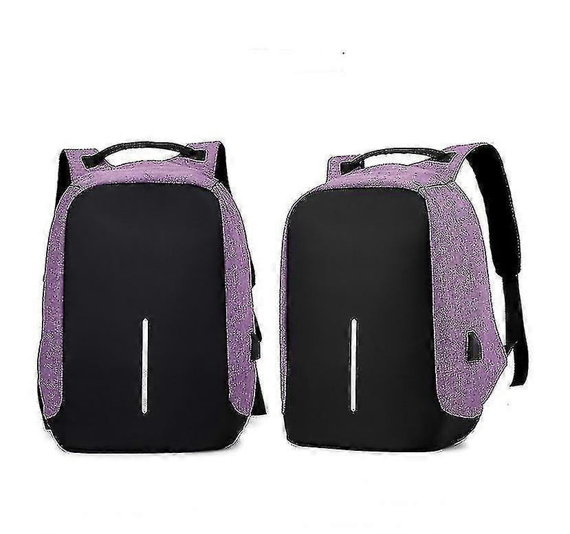 Backpacks Multi-functional Water Resistant Usb Notebook Backpack Purple