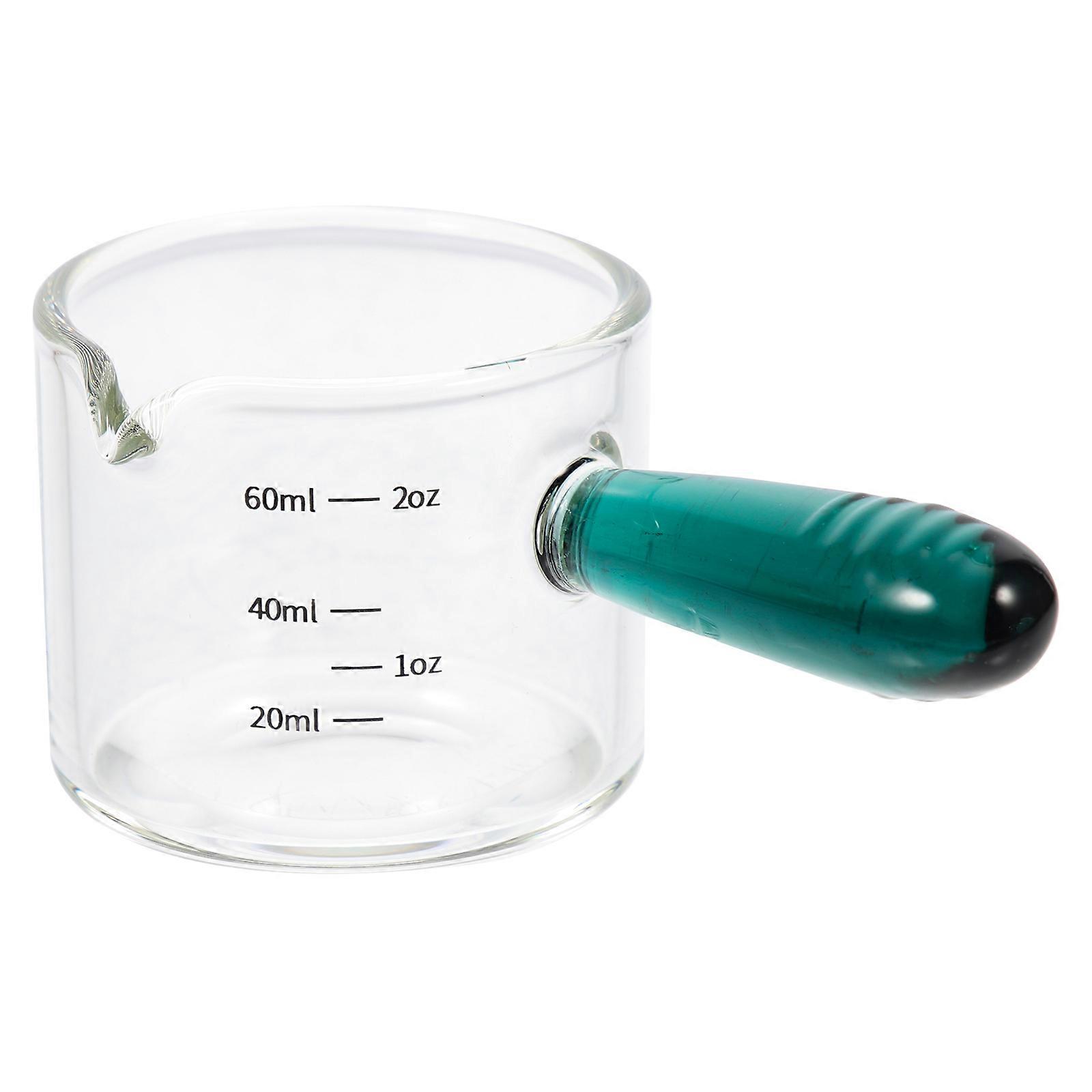 Heat Resistant Multi Function Glass Milk Cup with Scale, Transparent Measuring Pitcher for Coffee Syrup and Household Use