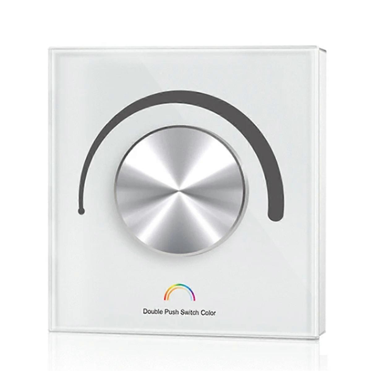 Rotary Glass Panel Constant Voltage LED Controller DC 12V 24V Smart Dimmer WIFI TUYA APP Cloud Control White