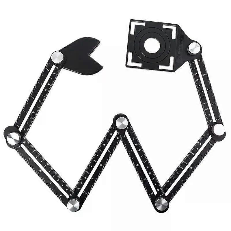 Opening Plates Pavement Locator Floor Tiles Folding Ruler Angle Finder Measuring Ruler 6-Using Links On The Side Template Tool M89B