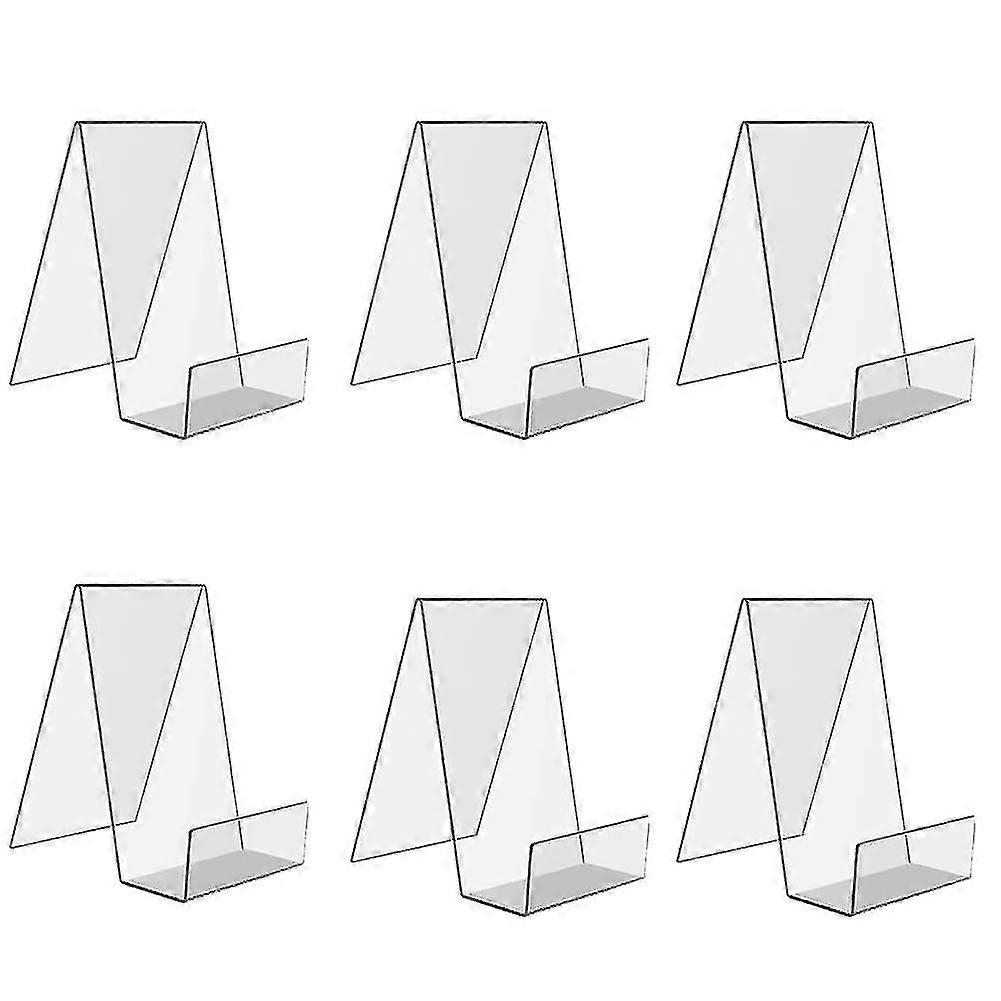 6-piece transparent acrylic bookends, Perfect size, Unique design, Wide range of uses