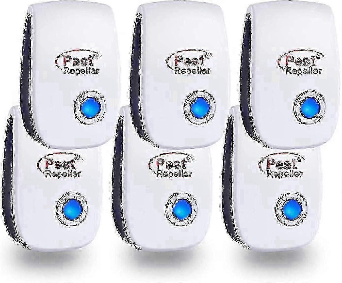 6 Pack Ultrasonic Insect & Rodent Repeller for Indoor Pest Control
