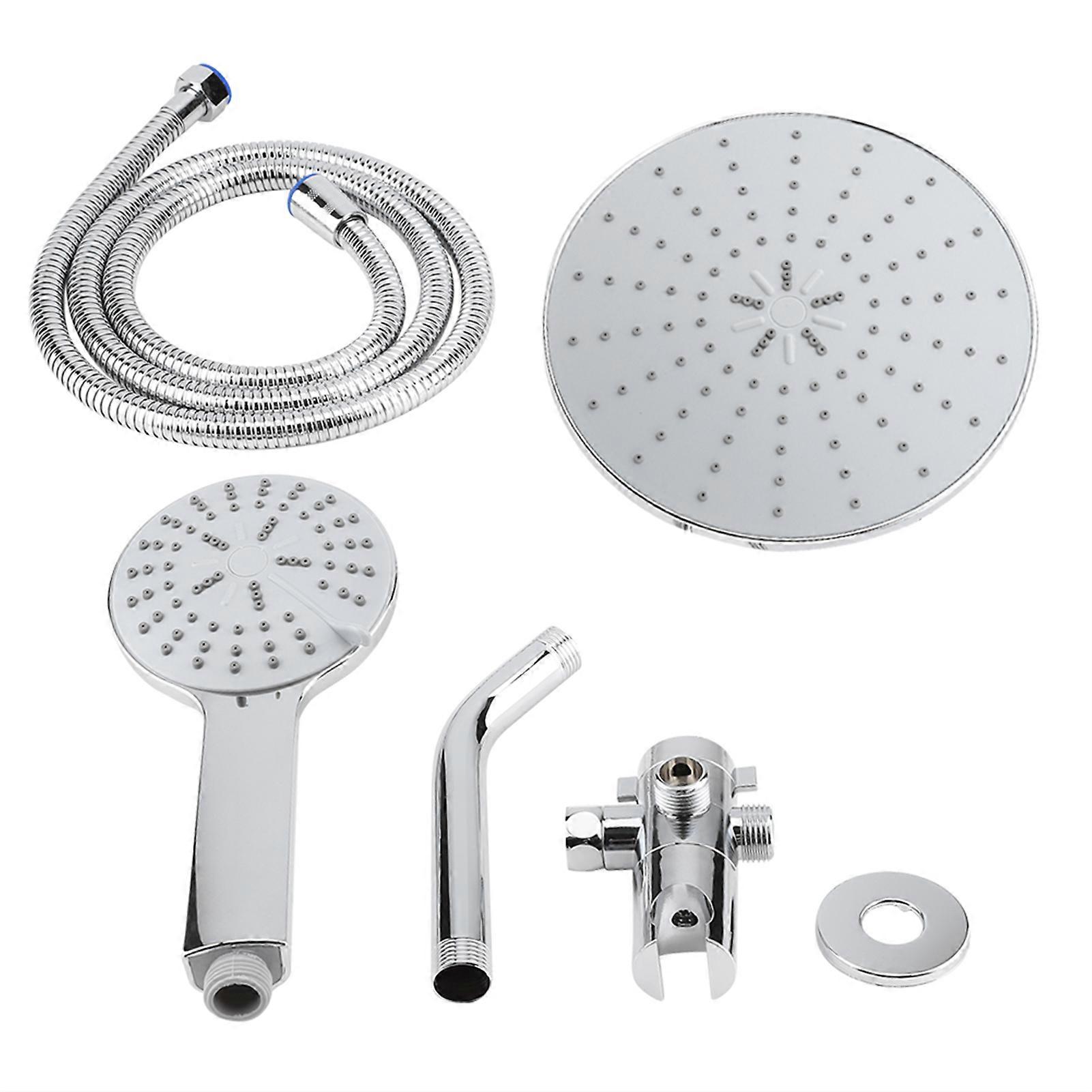 Chrome Plate High Pressure 3 Way Multi Setting Rainfall Style Dual Handheld Shower Head Combo