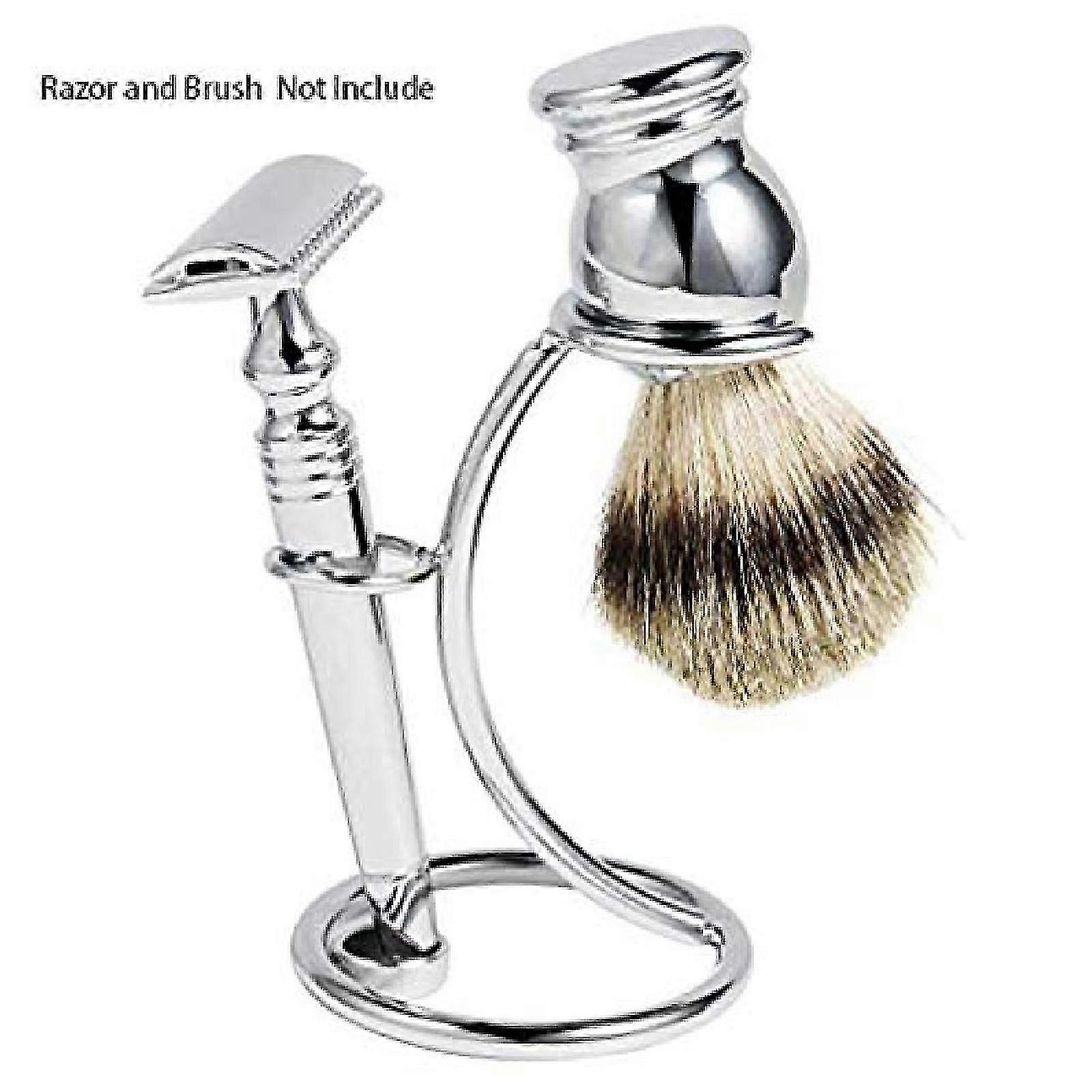 Shaving Bracket, Razor Holder, Portable Razor and Brush Holder, Shaving Toolkit with 2-in-1 Bending Design, suitable for classic safe shavers