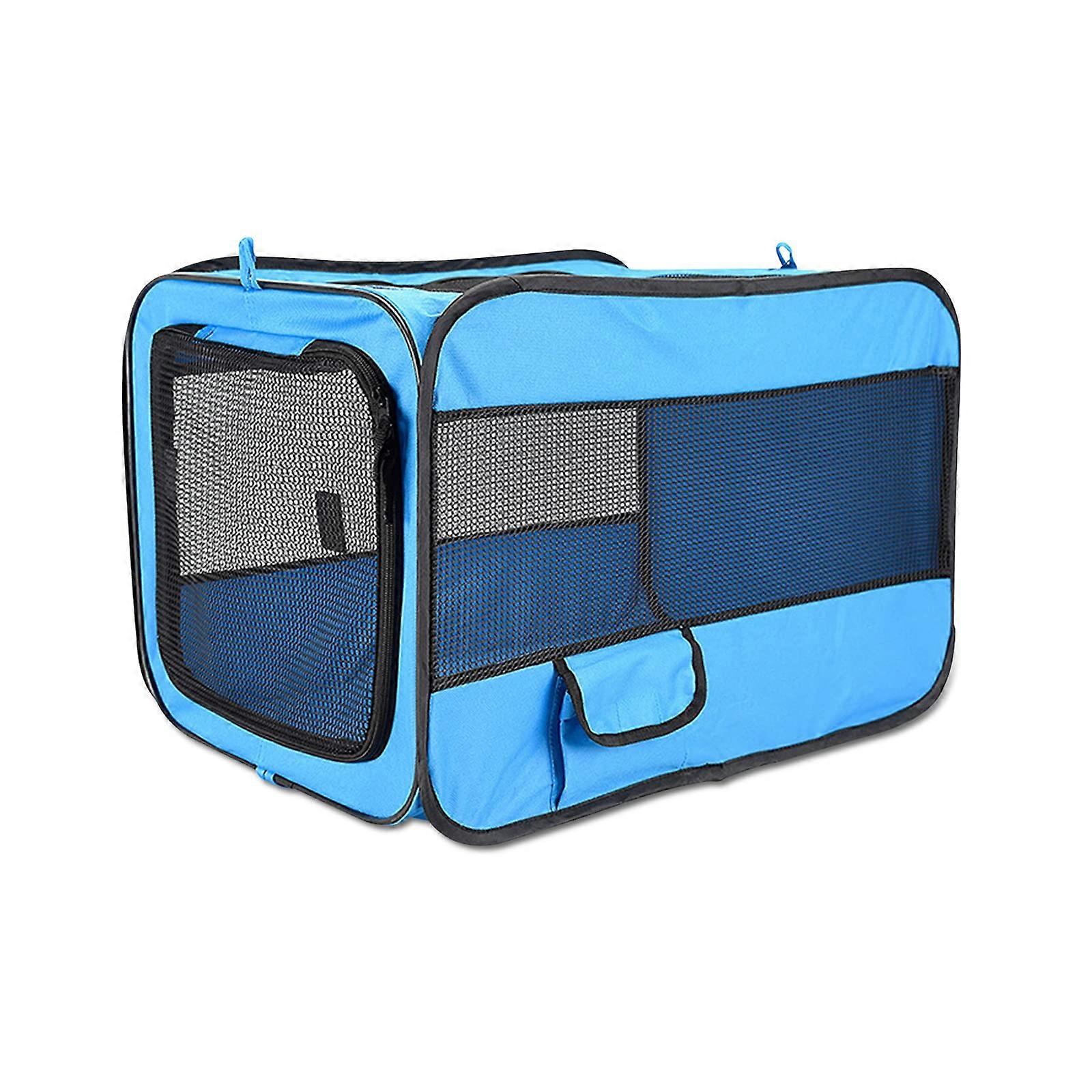 Foldable Dog Box for Car, Comfortable and Breathable, Portable for Dogs and Cats, Blue