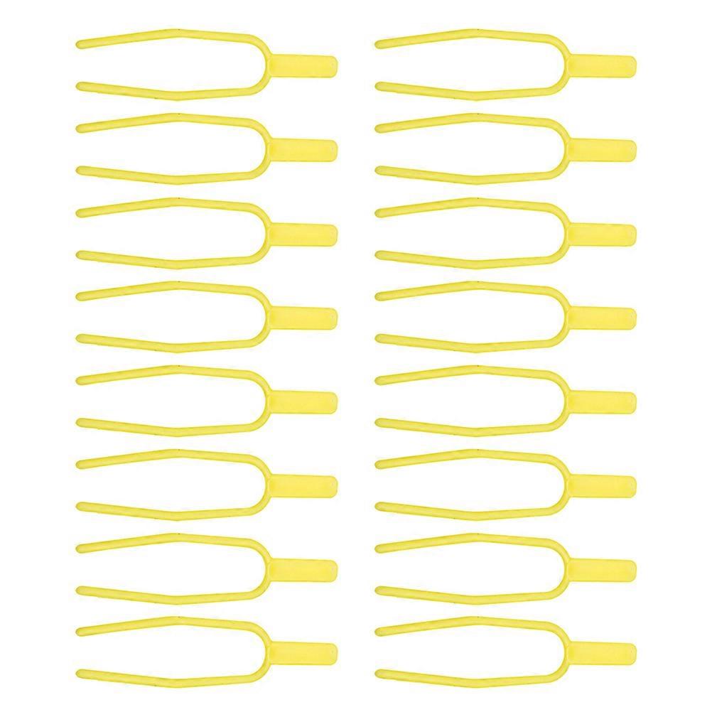 Gardening Tools 100Set Fixed Forks Plant Support Clips For Gardeners 6.7X1X0.3CM Corrosion Resistant PP Material For Durable Use