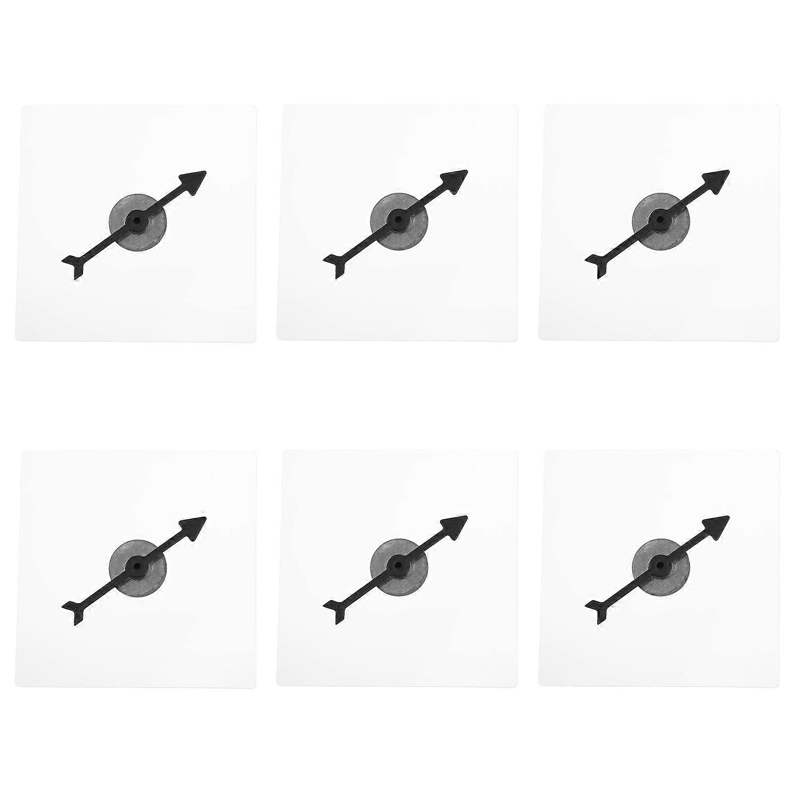 6Pcs Plastic Rotating Arrows For Kids Designed As An Arrow Shape Toy For Fun DIY Accessories And Thinking Ability Development In Black Color