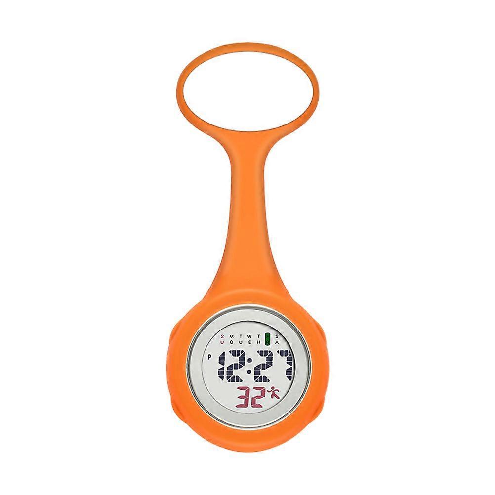 LCD Display Electric Watch Orange Nurse Accessories with Easy Readability for Daily Use