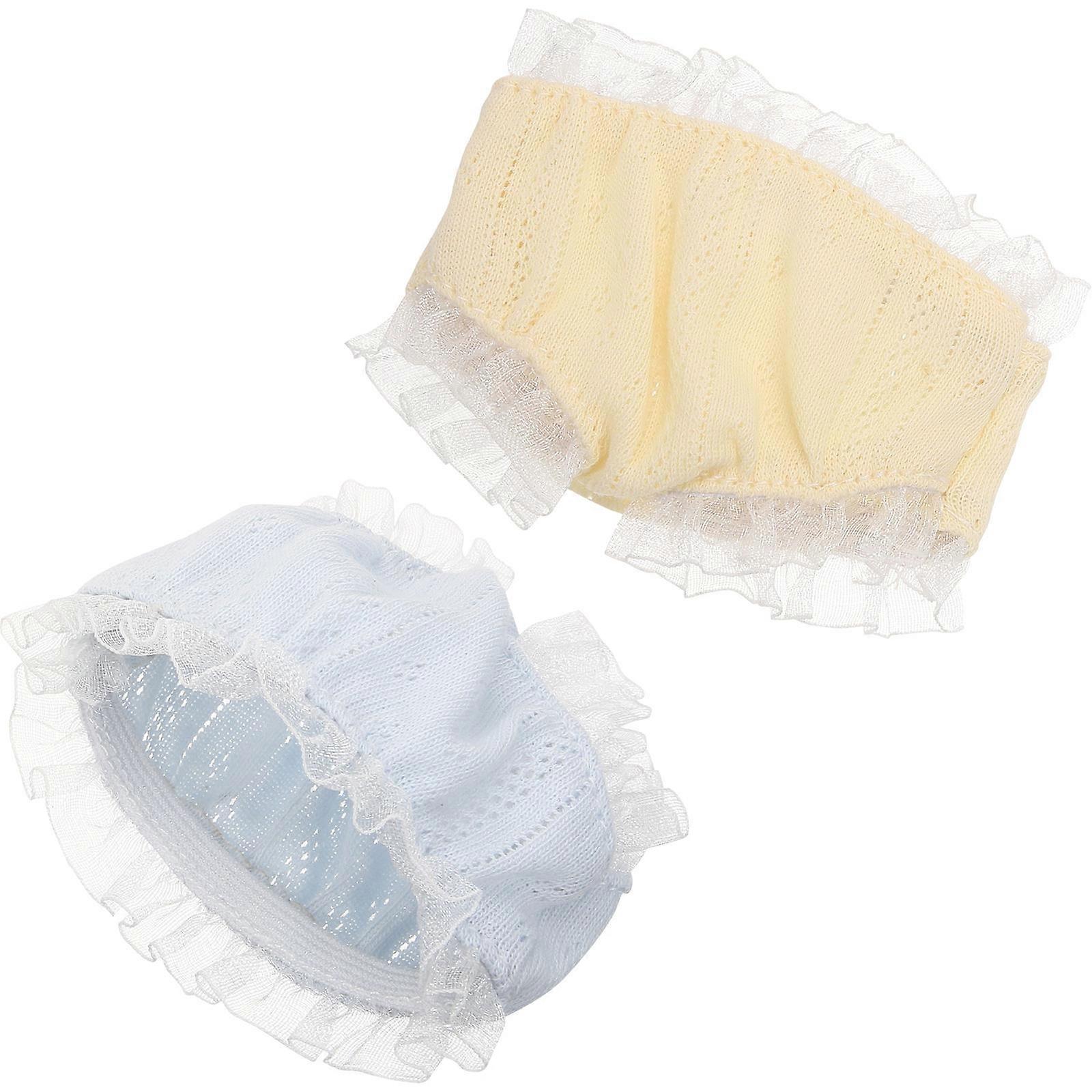 Reusable Doll Underwear for Pretend Play – Soft Dress Up Underpants with Lace Design for Dolls – Doll Clothing Accessories Set of 2