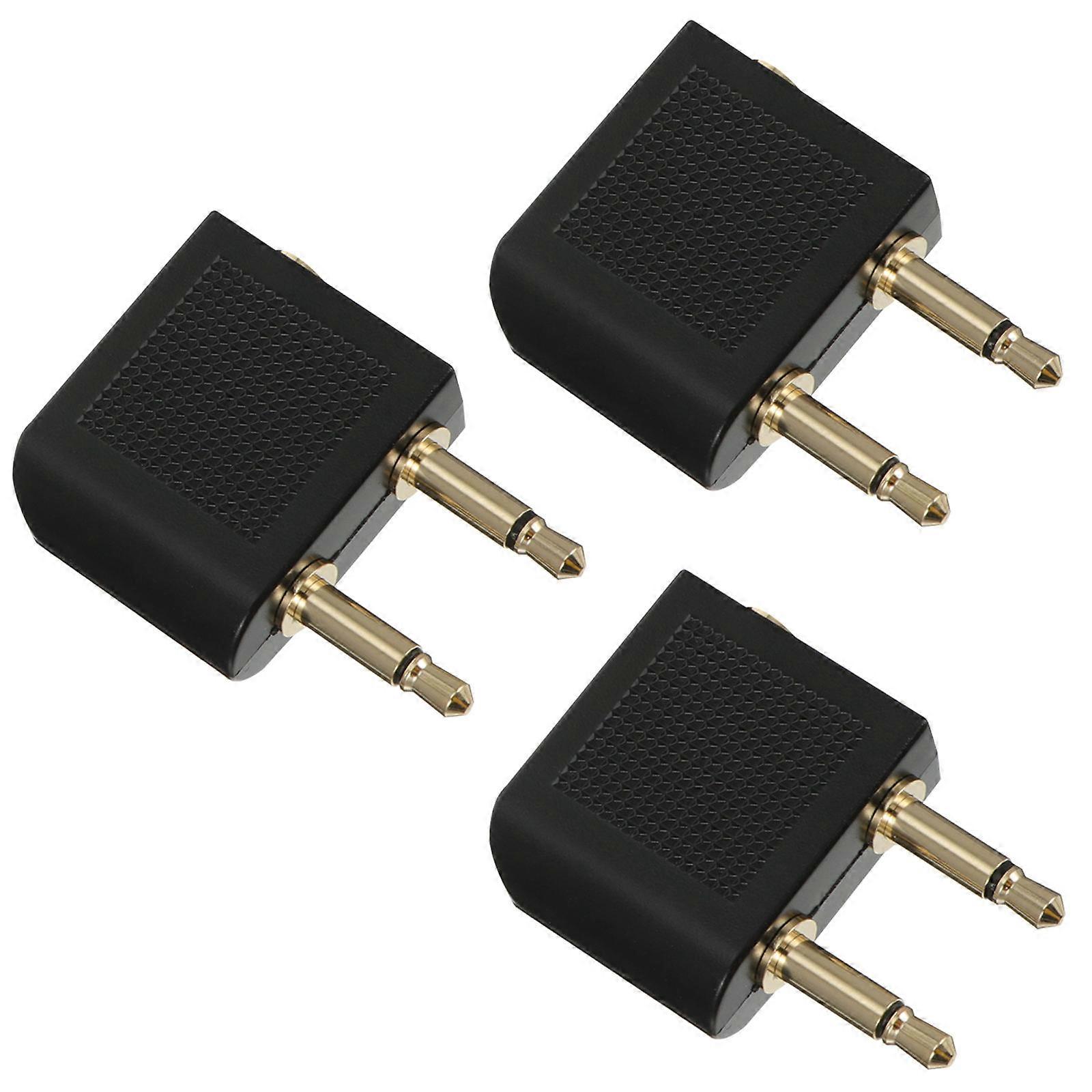 Headphone Adapter For Airplane 3Set Suitable For Airplane Travel Features Audio Conversion Compatibility