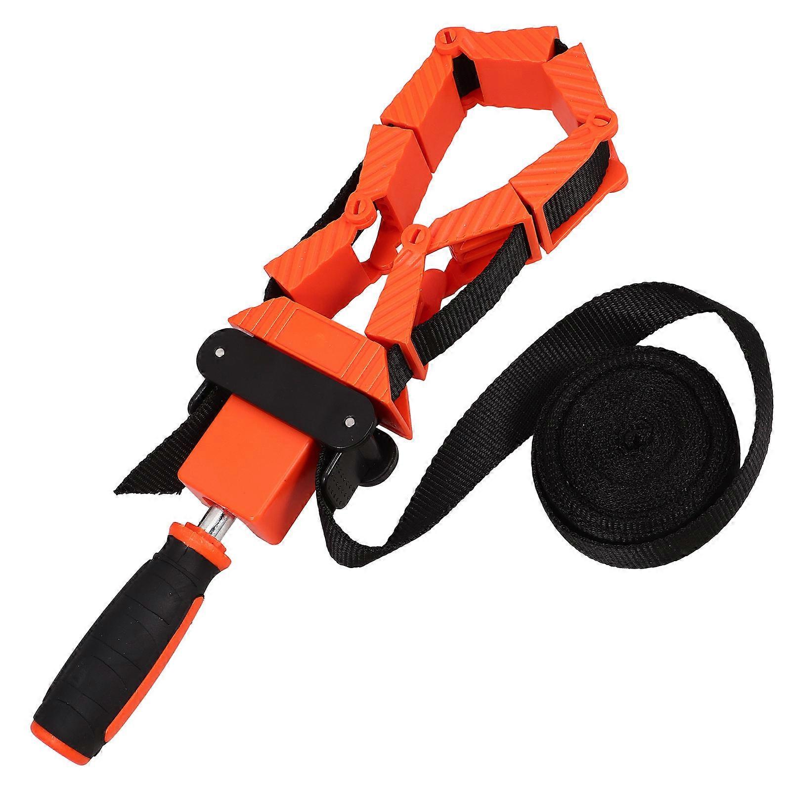 a polished and professional product description based on your input:
**Adjustable Band Clamp for Woodworking – Durable Ratchet Strap Clamp,