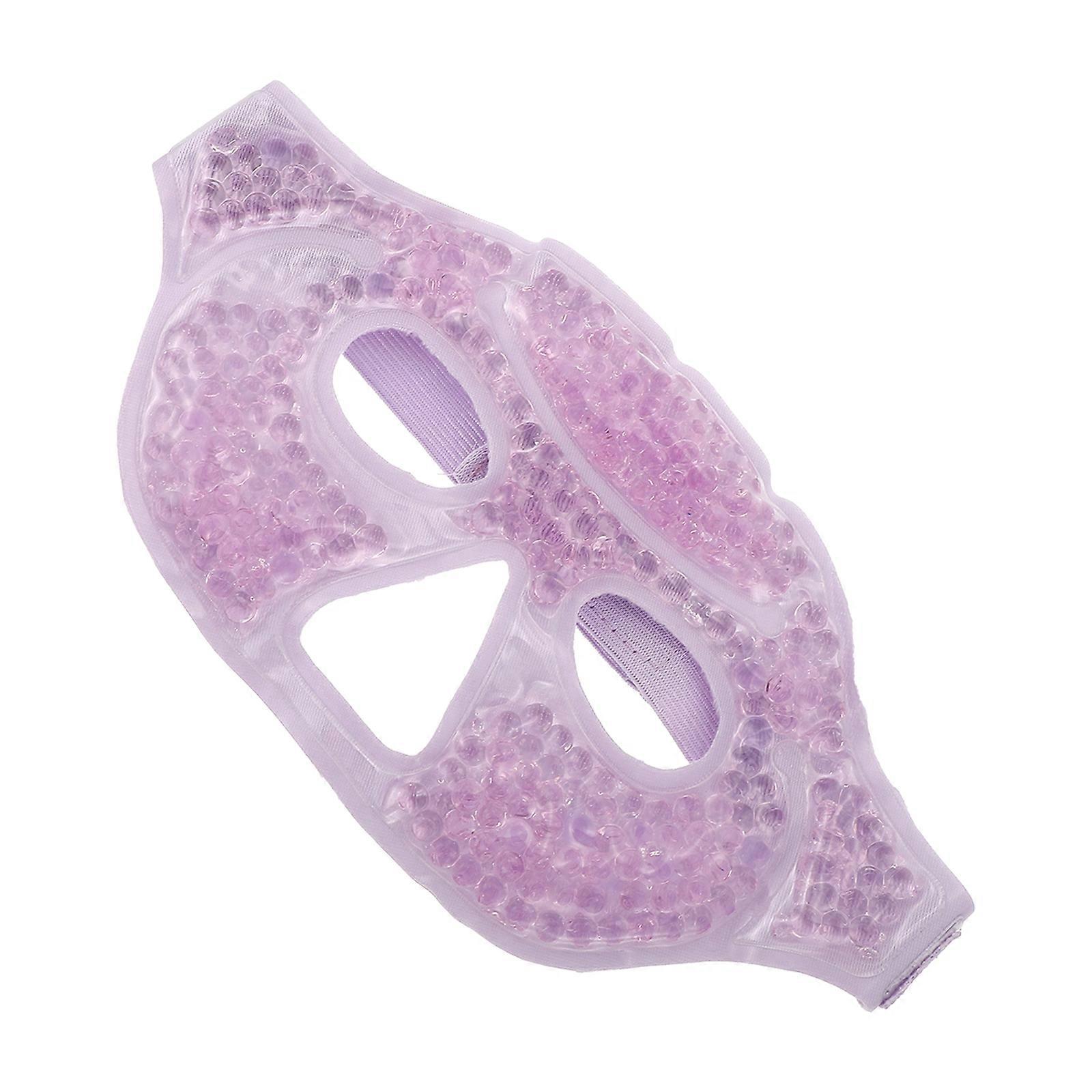 Reusable Cooling Eye Mask with Elastic Straps for Puffiness, Dark Circles & Headache Relief – Portable & Flexible for Home or Office Use