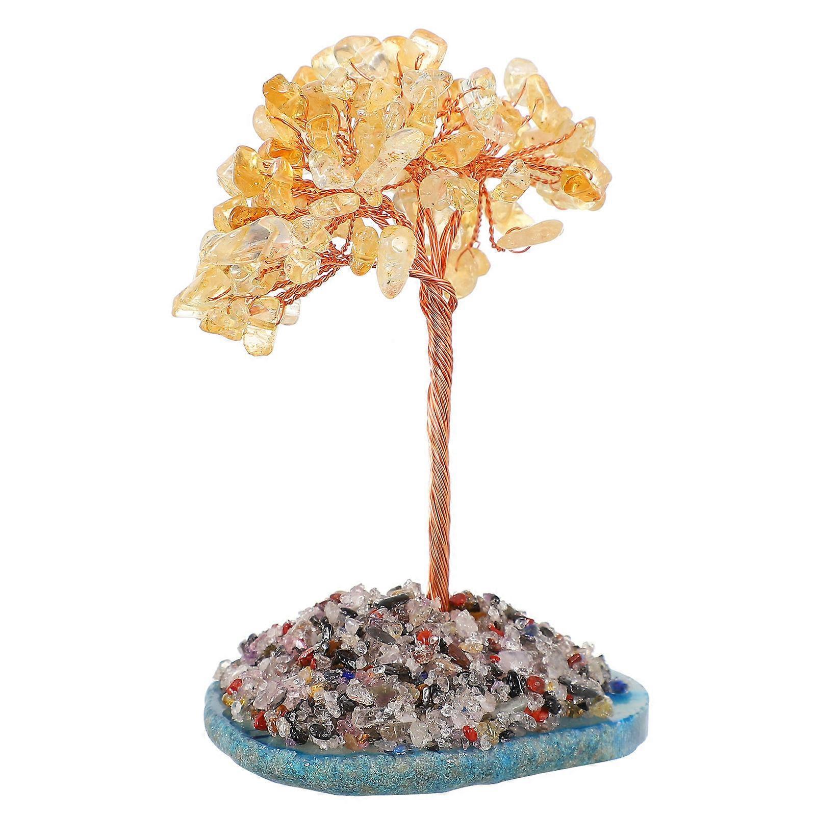 Crystal Fortune Tree Desktop Decor For Festival Atmosphere Creation 11X7cm Art 1Pc