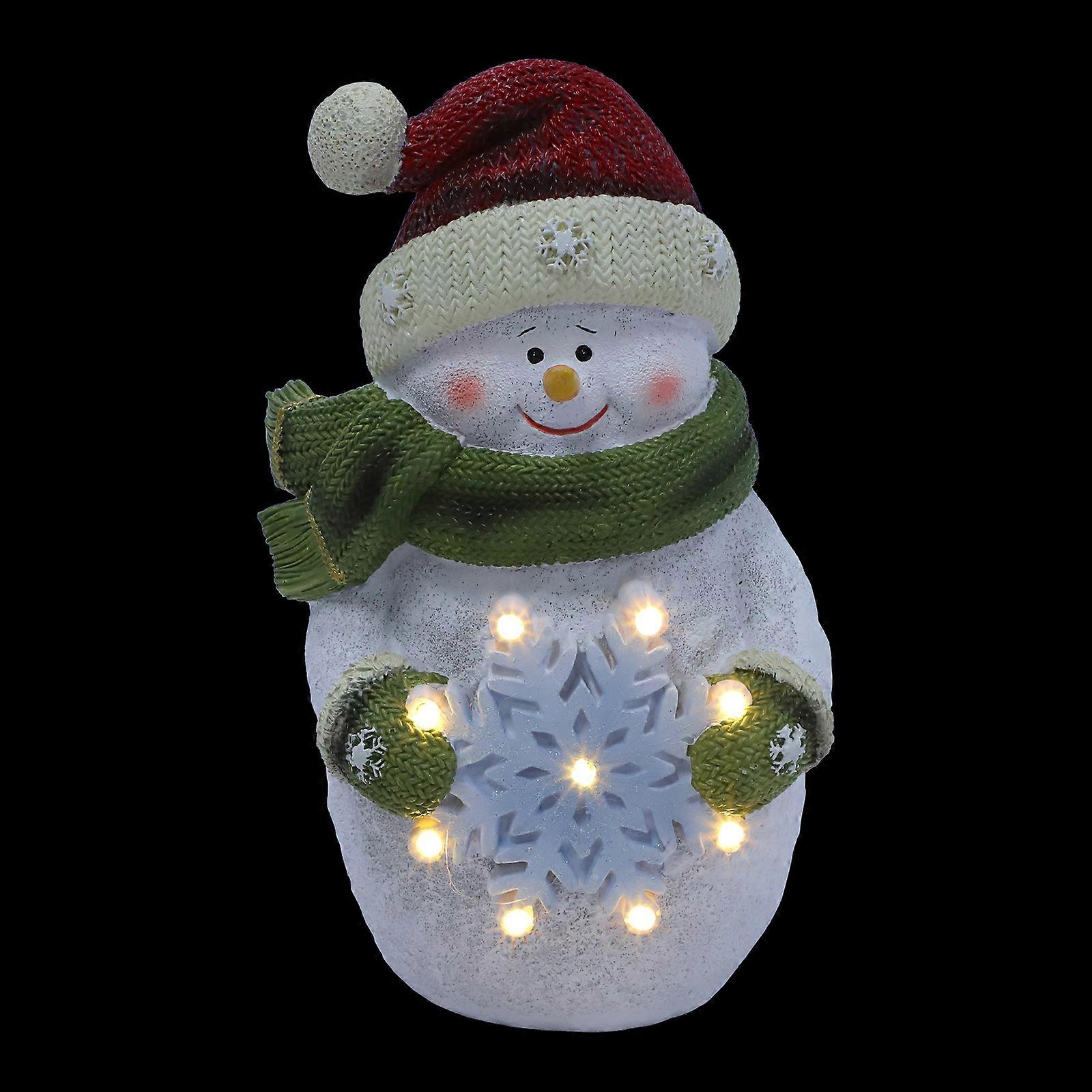 Resin Figurines Christmas Decor Luminous Design Festive Atmosphere Creation 26x14cm 1Pc