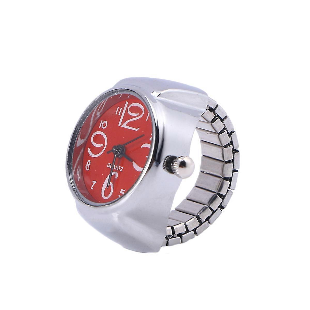Stylish Unisex Quartz Watch with Stainless and Red Strap for All Occasions 1 Piece