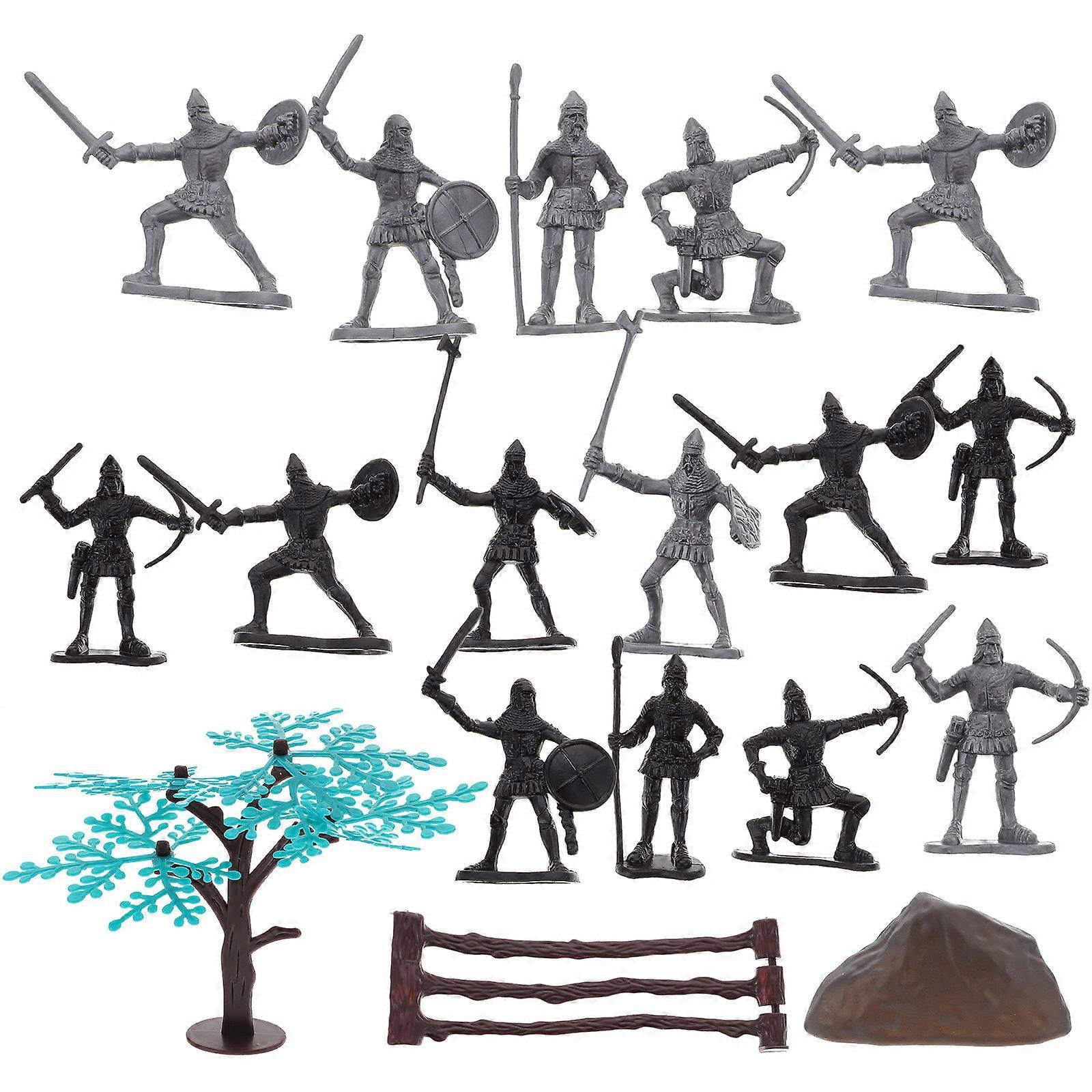 Ancient Soldier Toys for Boys with Details and Durable Plastic Material Assorted Color