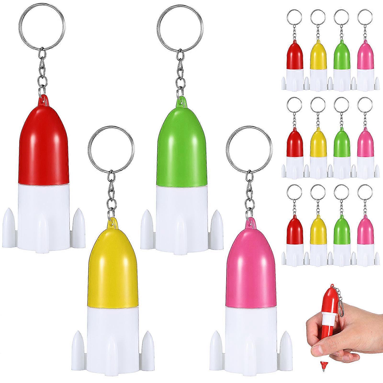 Rocket Shape 12Pcs Retractable Ballpoint Pen Kids Gifts Suitable For Teachers Students Assorted Color For Compact Carry