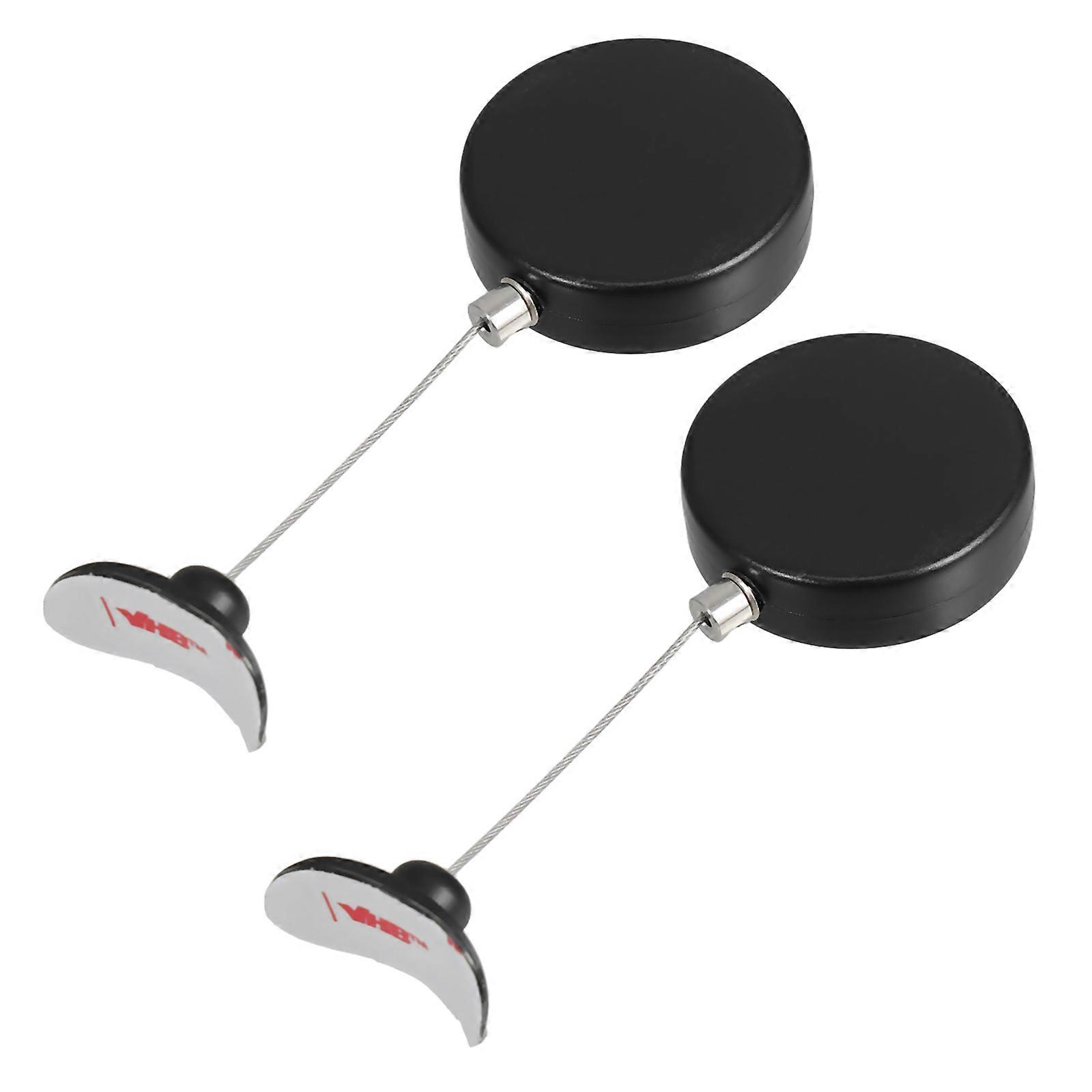 Black Cable Lock for Tools Automatic Retraction Durable Steel Wire AntiTheft Design Versatile Application 2pcs