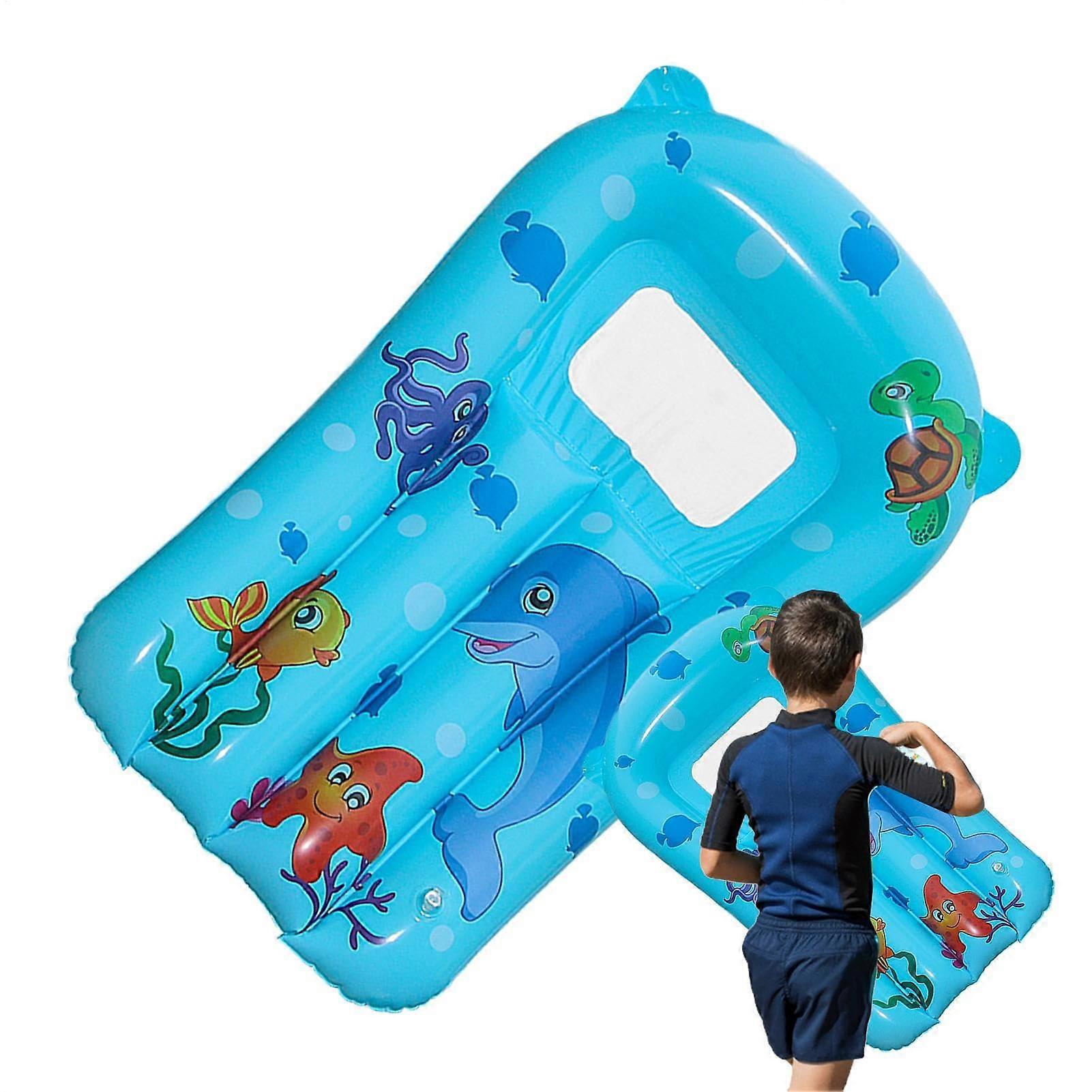 Swimming Raft for Children - Inflatable Pool Floater for Kids, Foldable Portable Water Toy for Outdoor Garden Use, Blue