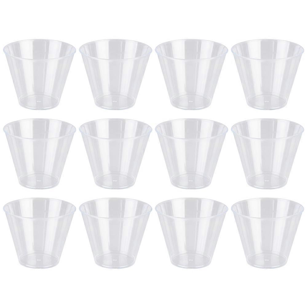 Transparent Plastic Drinking Cups for Parties and Weddings 150ml Tasting Cups Durable and Reusable