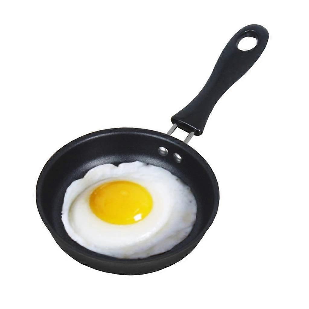 12cm Mini Portable Non-Stick Egg Frying Pan with Long Handle for Breakfast Omelettes and Anti-Scratch Coating