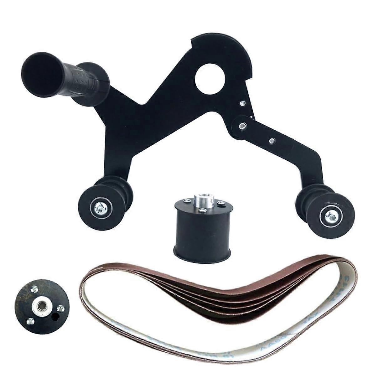 1Set Belt Sander Pipe Polishing Attachment Portable Hand Grinder Polishing Machine For Metalworking Grinding Kit For Removal