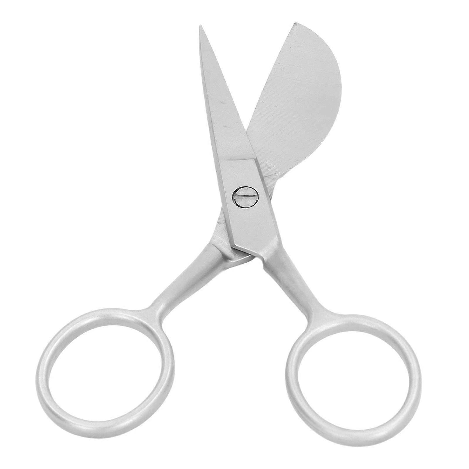 Tufting Scissors Mini Portable Stainless Steel Duckbill Carpet Shears for Fabric Cutting Silver Design