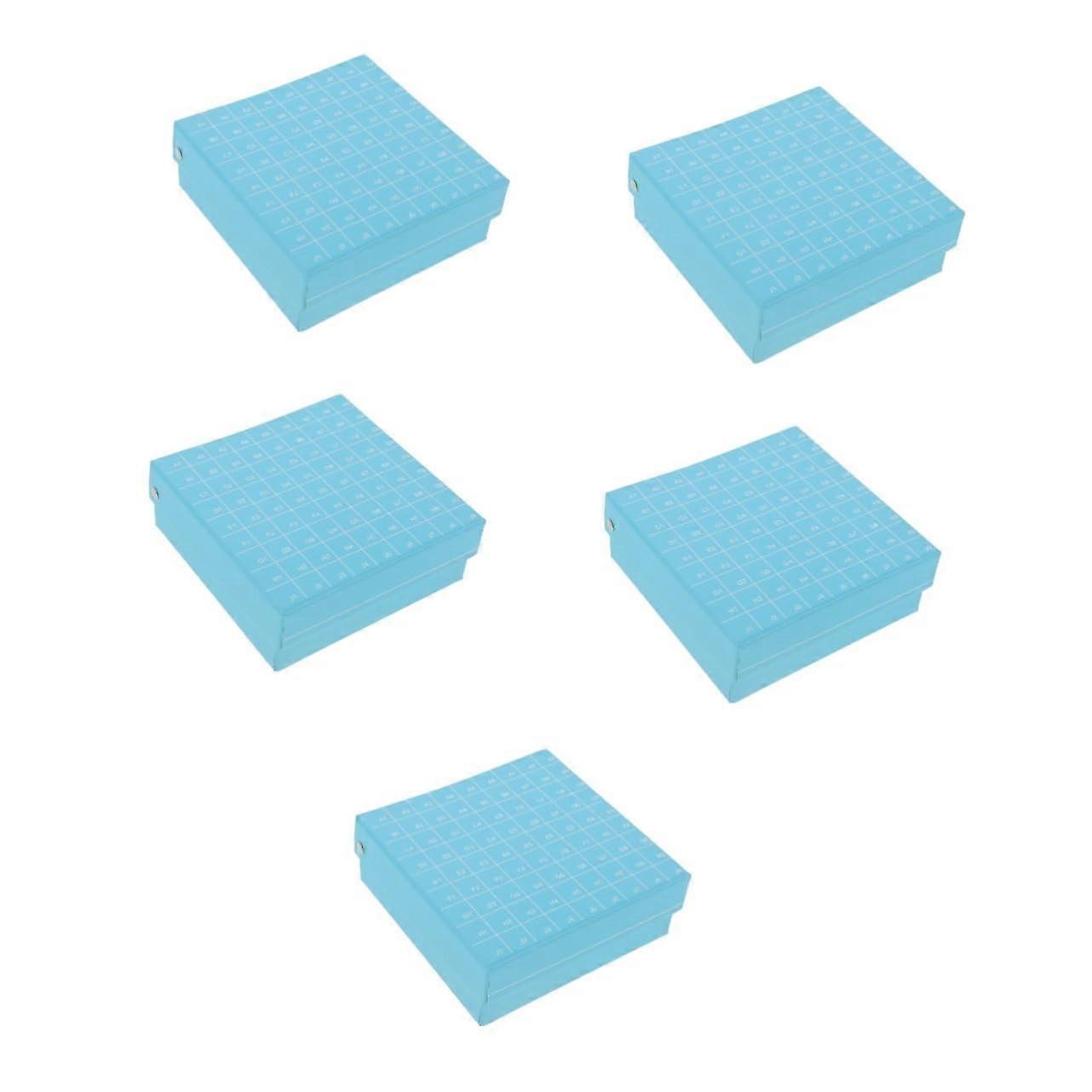 Microcentrifuge Tube Storage Box, 5-Piece Holder, Compact Design, Efficient Sample Organization Laboratory-Grade Plastic