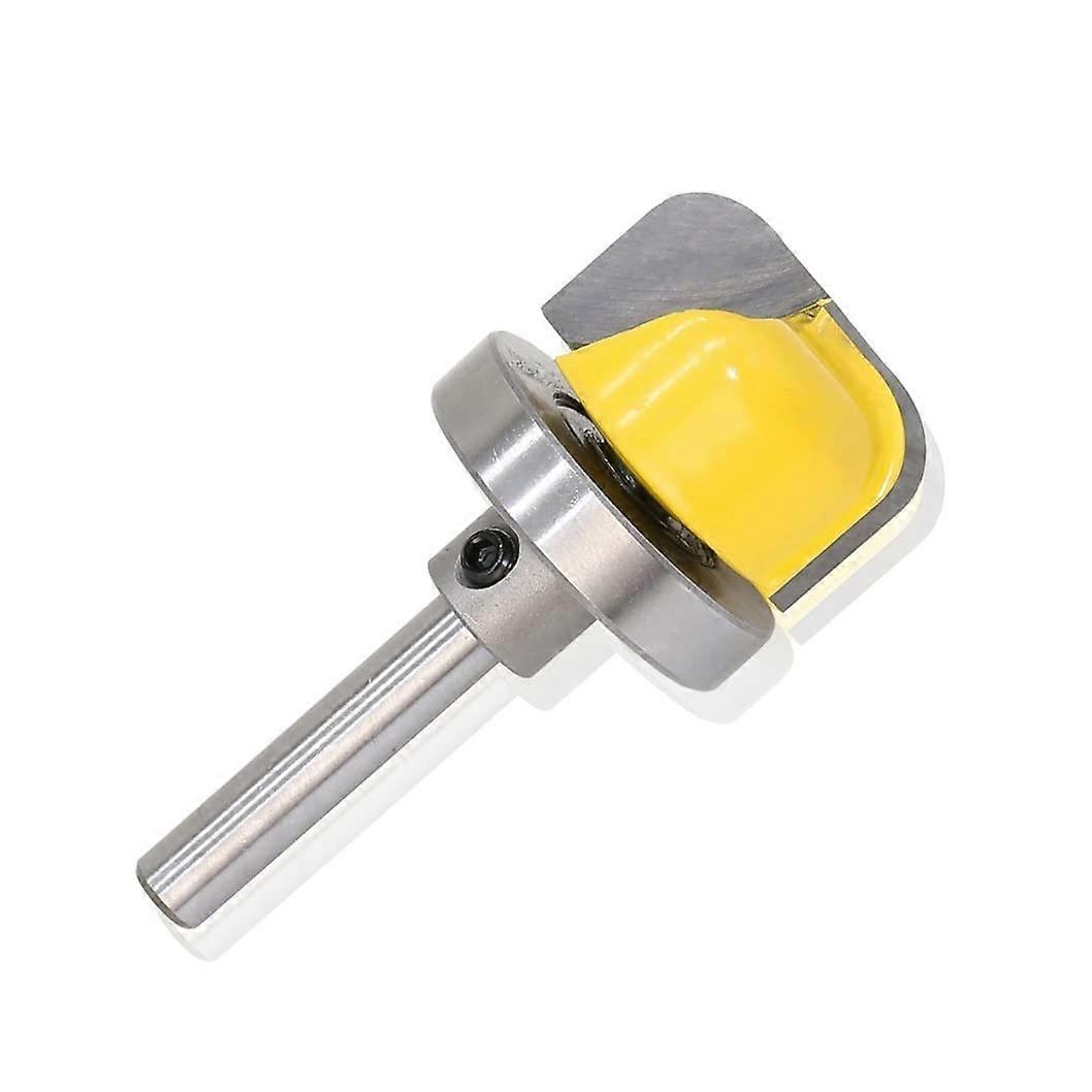 8 mm Shank Half Round Keyway Bit End Mill Cutter 2 Flute with Bearing for Woodworking Door Lock Installation