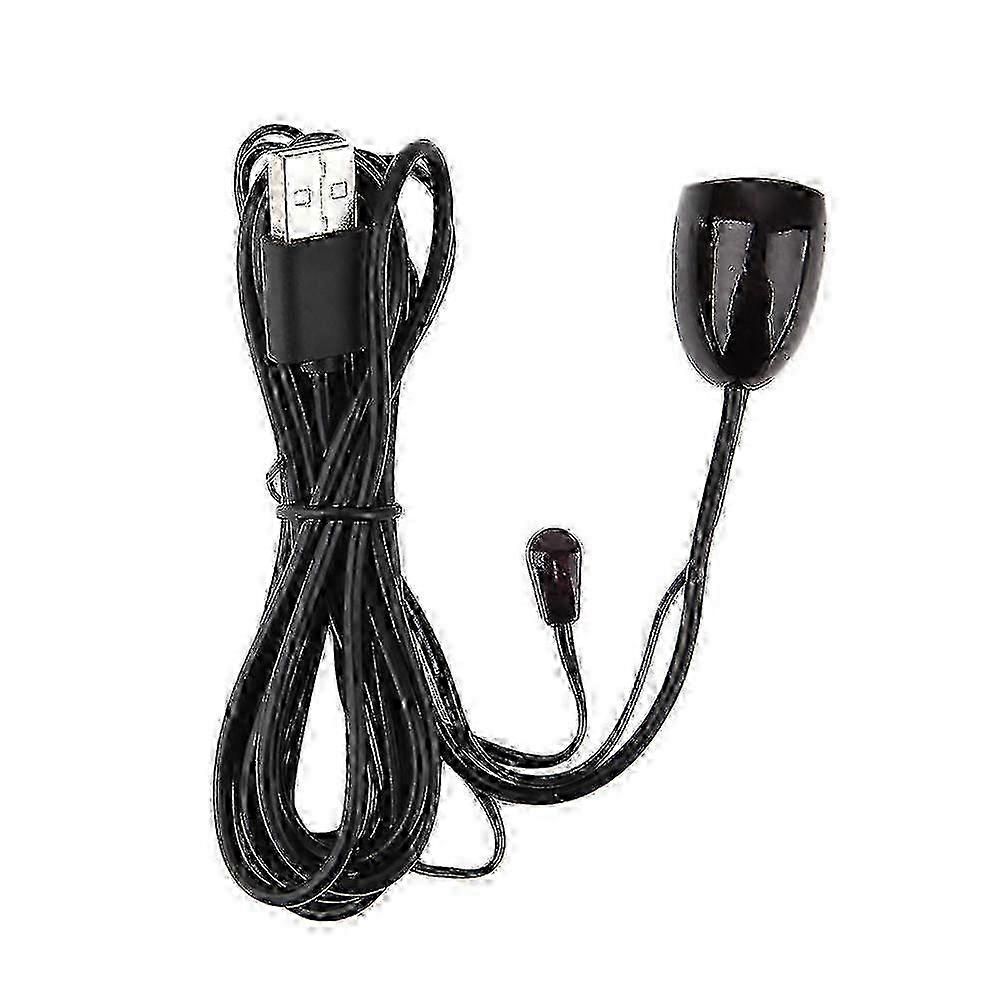 Infrared Cable Extender Black with USB & Remote Control for TV Set-top Box Edition 0816