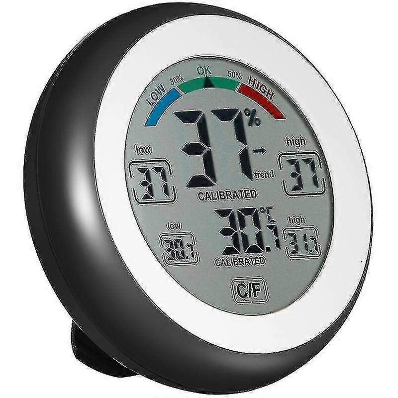 C/F Digital Thermometer Hygrometer, Temperature & Humidity Meter with Max/Min Display & Trend Indicator