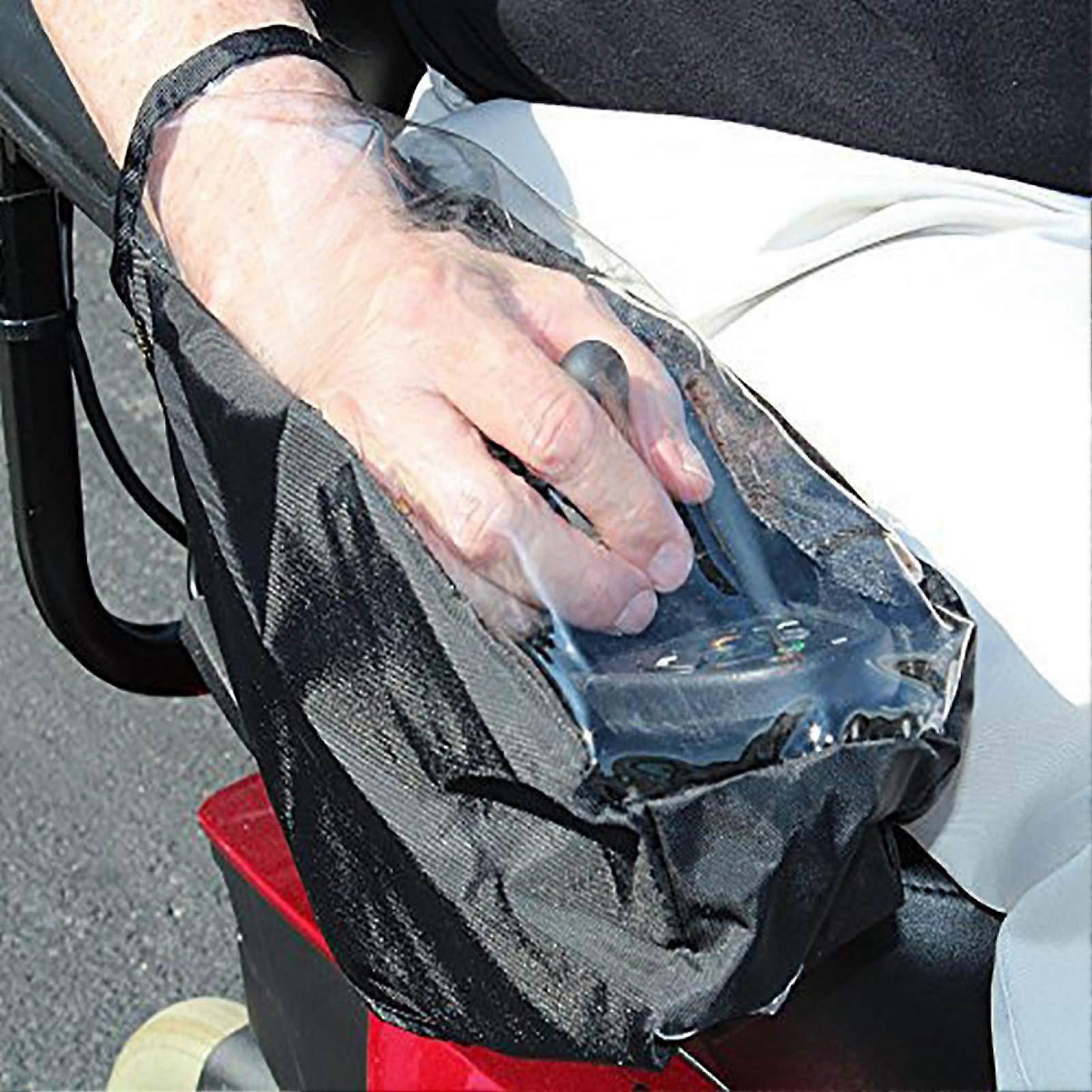 Power Wheelchair Joystick Protector Cover with Adjustable Strap(Black)