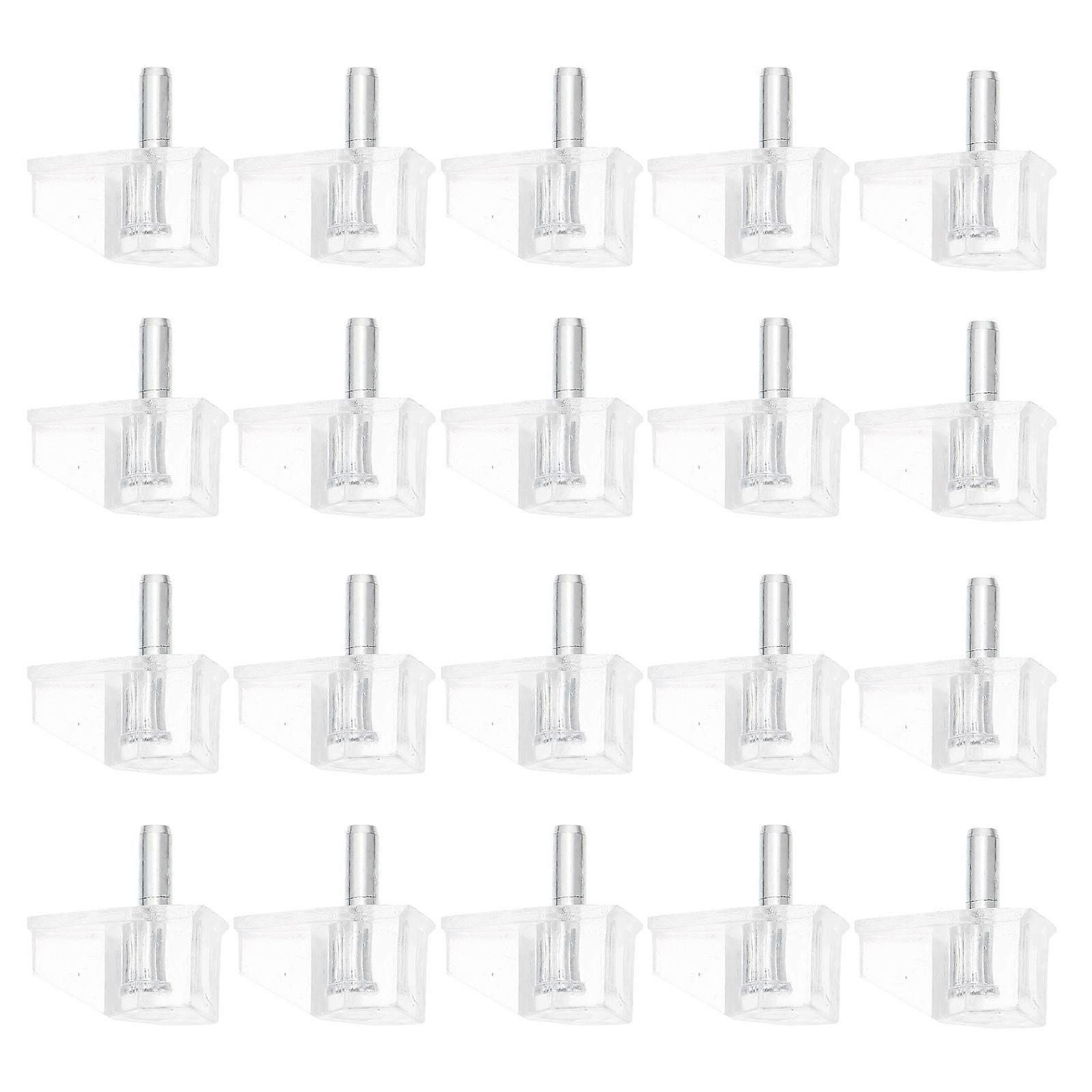 20pcs Transparent Shelf Support Peg Plastic Cabinet Shelf Pegs Shelf Bracket Pegs 3MM