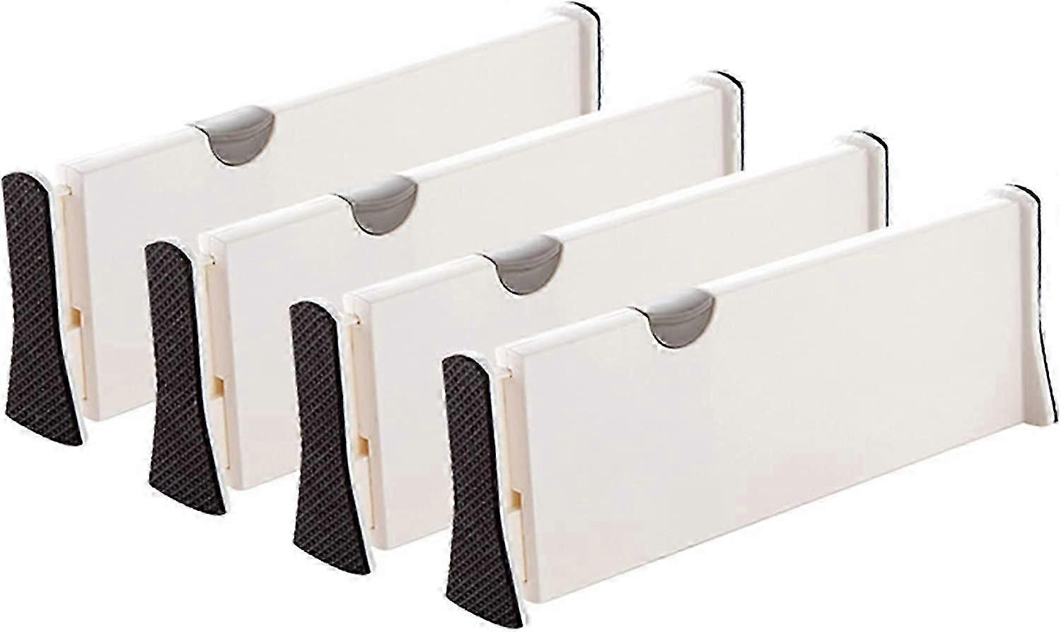 Kommodeskuffearrangør med uttrekkbare skillevegger - 4-pakning