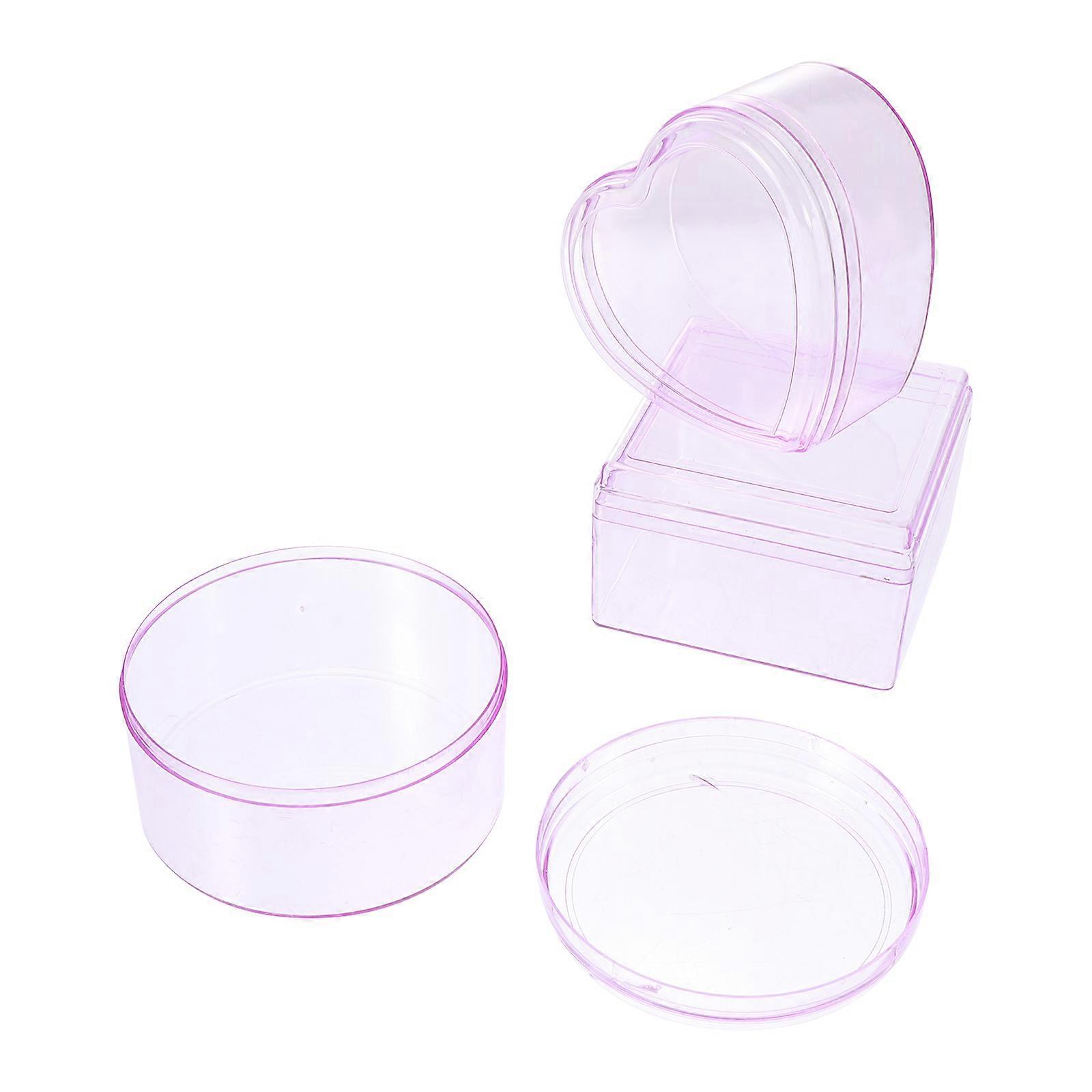 Snack Storage Plastic Containers with Purple Material for Daily Use 3Pcs