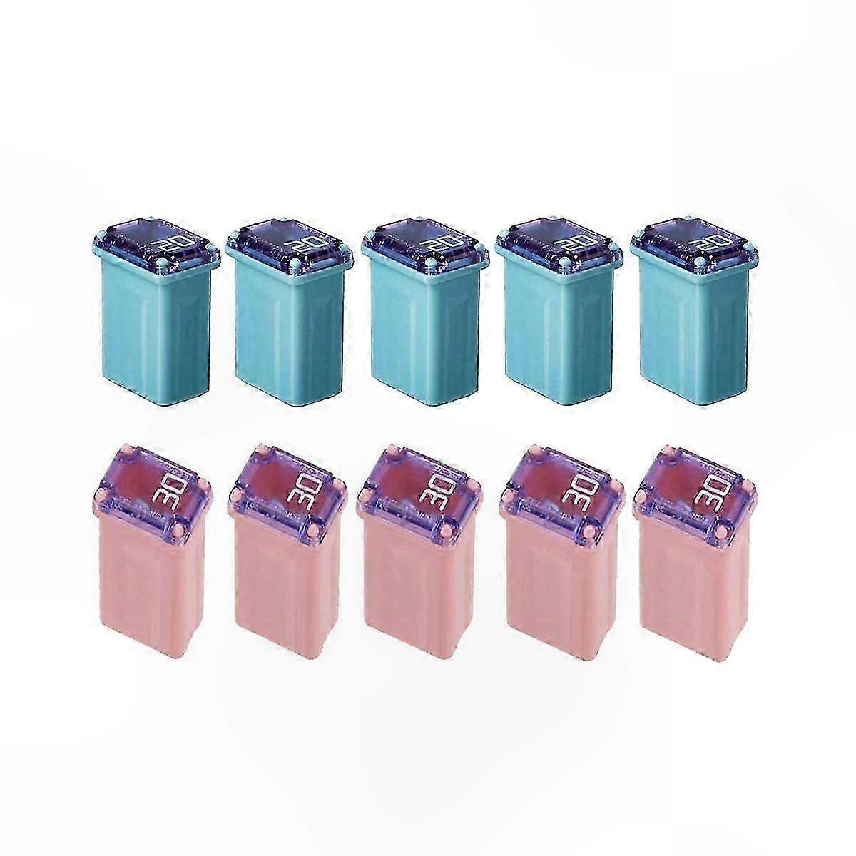 10 Pack Miniature Fuses 20A 30A FMM MCASE Type Maxi Low Blow Circuit Protection