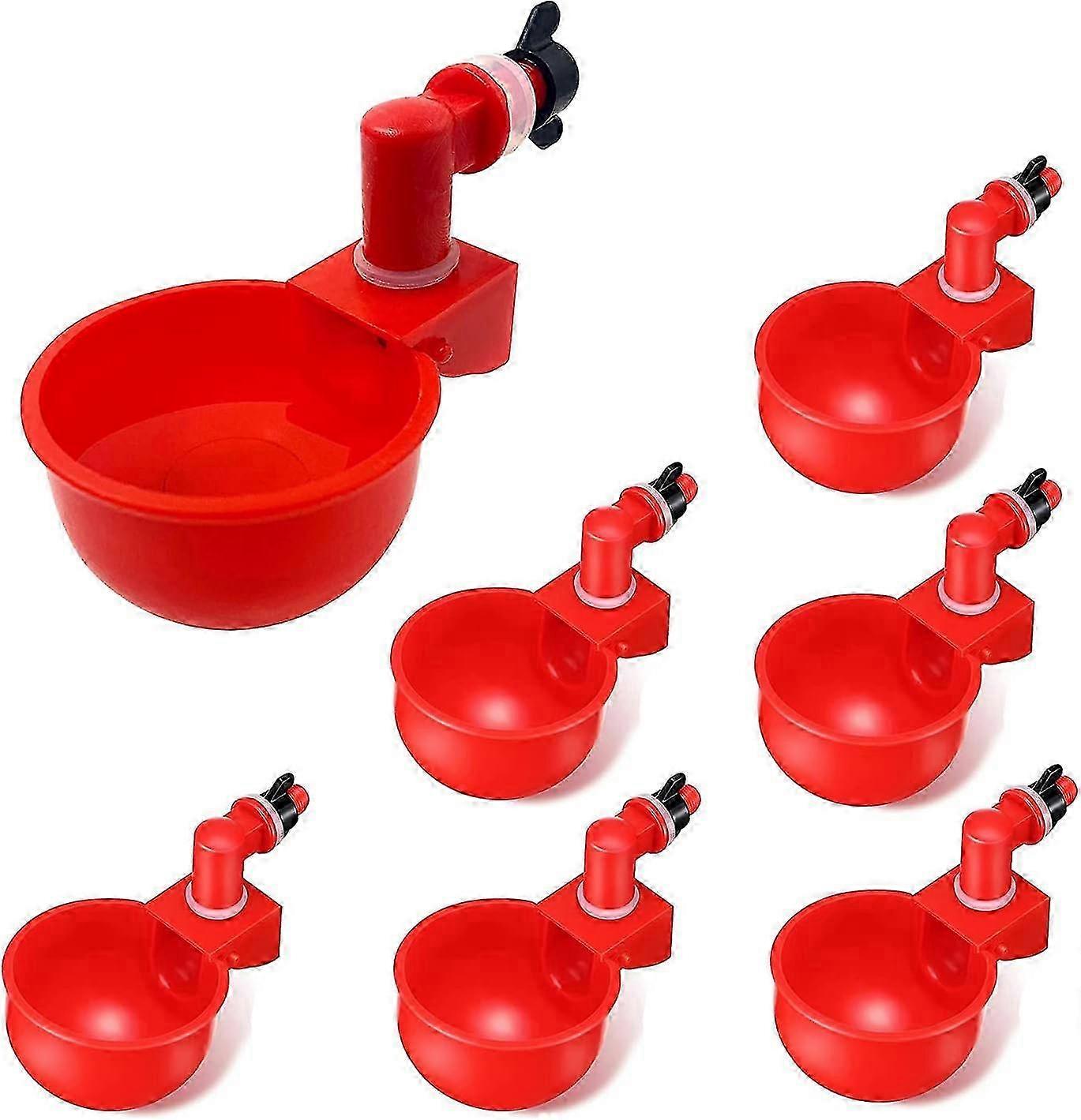 Automatic Poultry Water Cups, 6pcs Plastic Drinking Supplies for Chickens