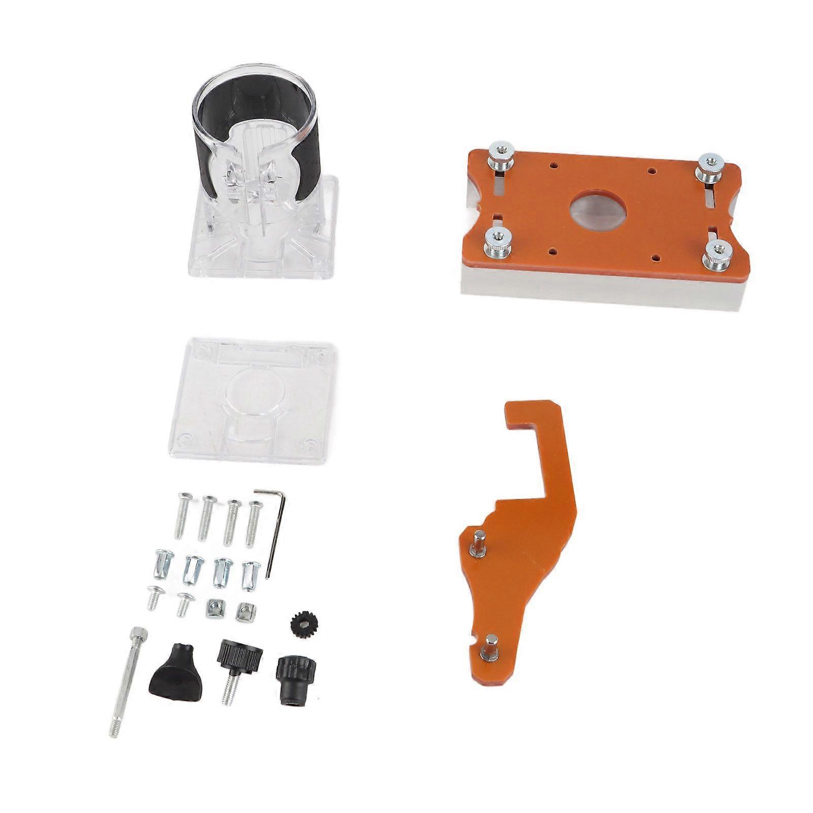 Trimming Machine Slot Plate Locator and Clear Cover Aluminum Alloy Engineering Plastic Power Tool Protective Shield
