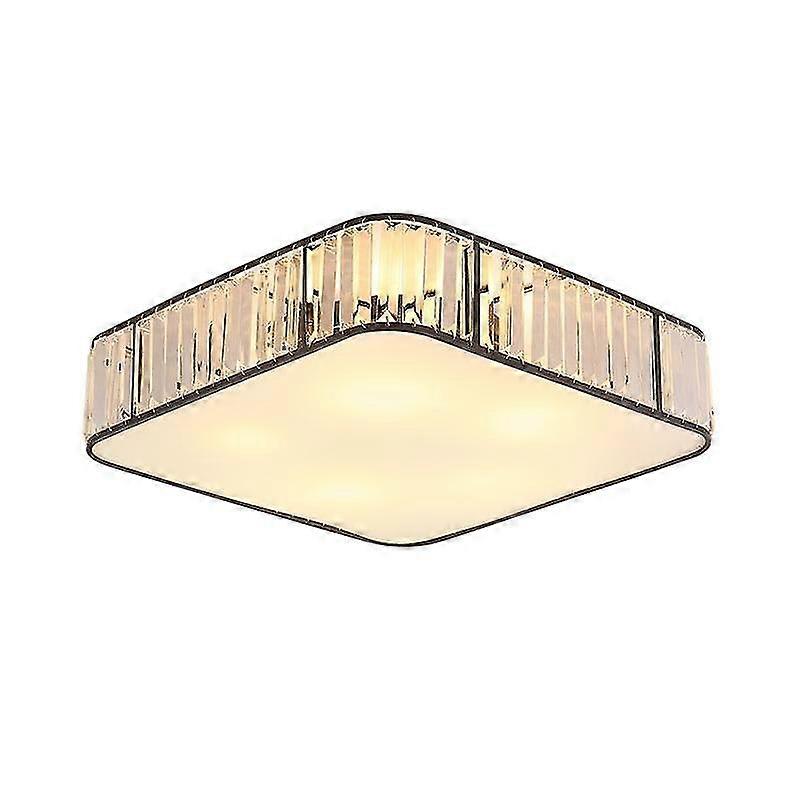 Colour: Black��Square Recessed Crystal Ceiling Light, Simple Modern ...