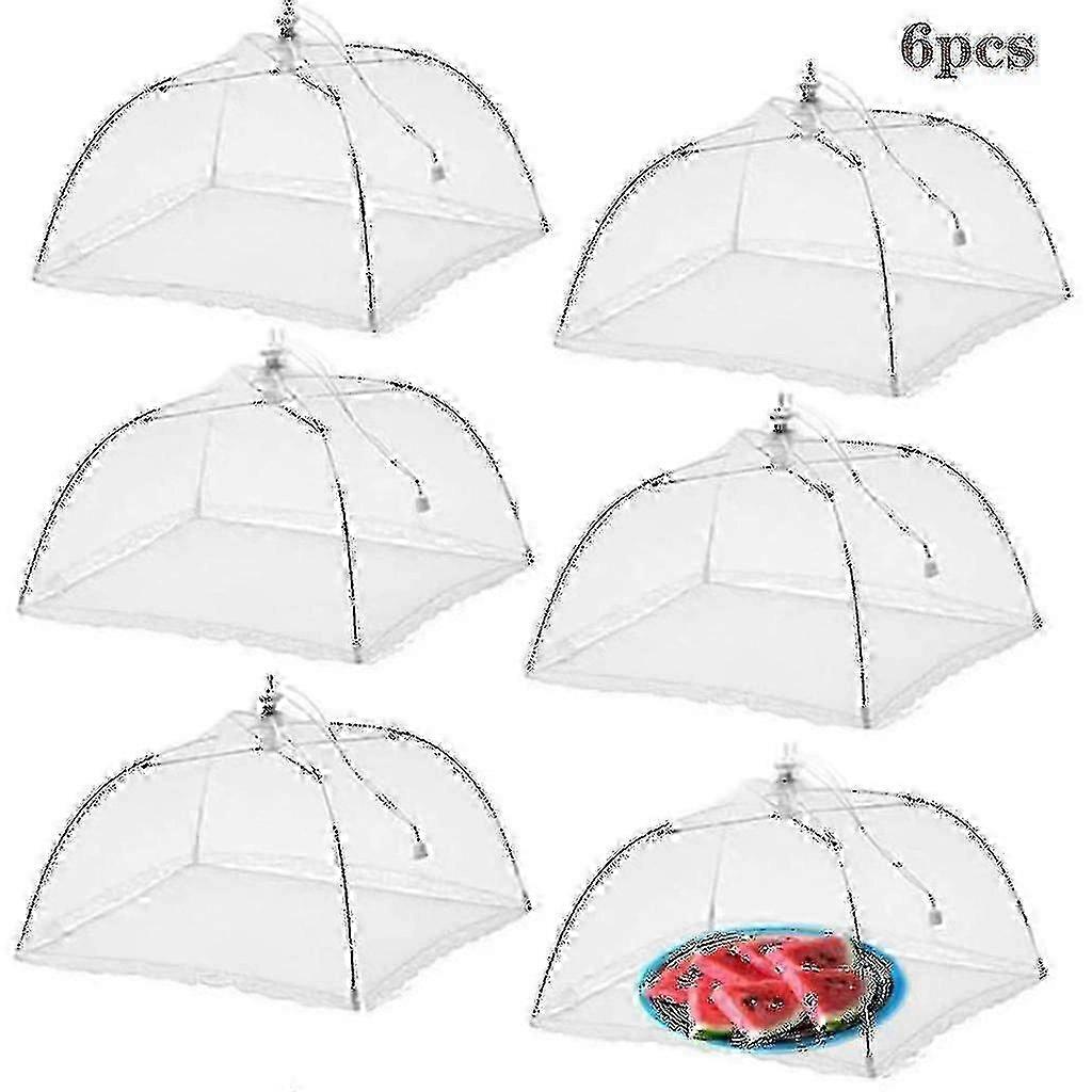 6x Fly Screen Fruit Net Fly Hood Dining Screen Food Protective Hood...