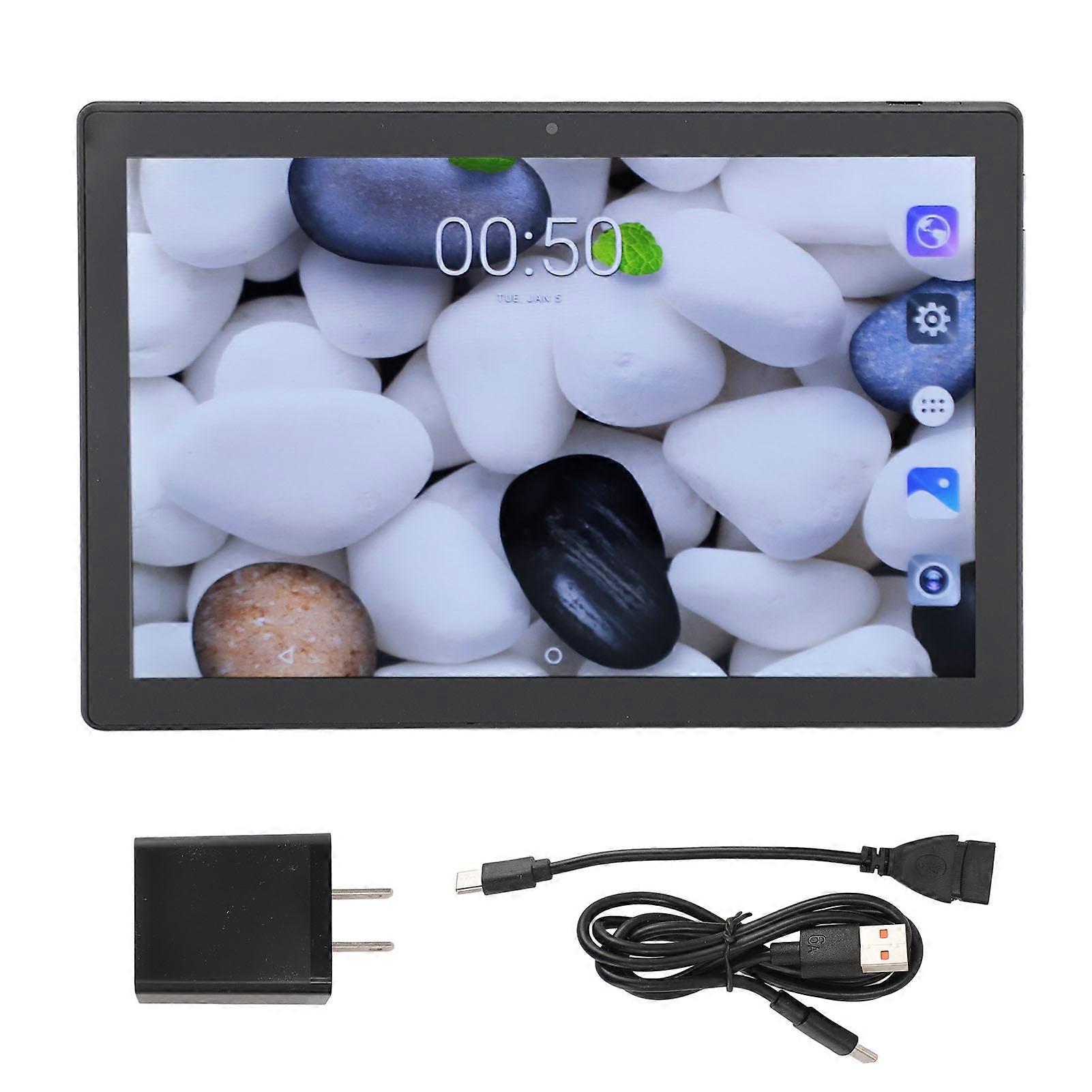10.1 Inch Tablet Octa Core 6GB 128GB Android 13 Dual Camera 8000mAh WiFi Bluetooth Black
