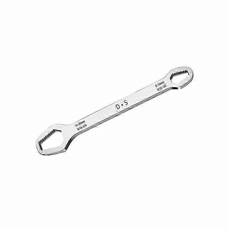 Double-Ended Adjustable Wrench with 36 Teeth for Universal Use
