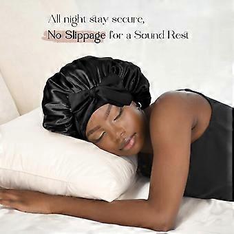 Satin-lined hair cap, non-slip and won't fall off, suitable for various scenarios