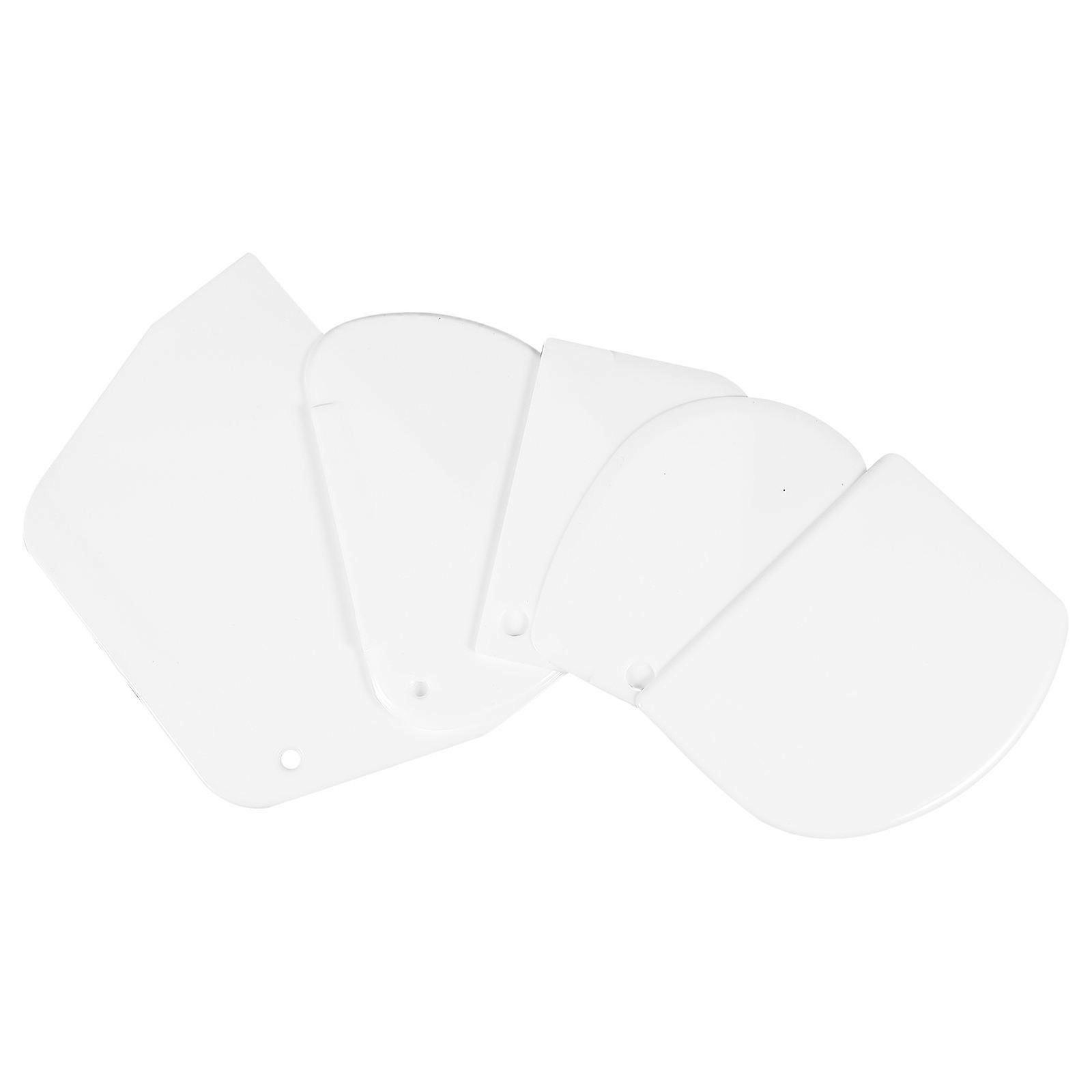 White Plastic Baking for Dough Cutting and Fruit Slicing 5pcs Set Safe and Durable